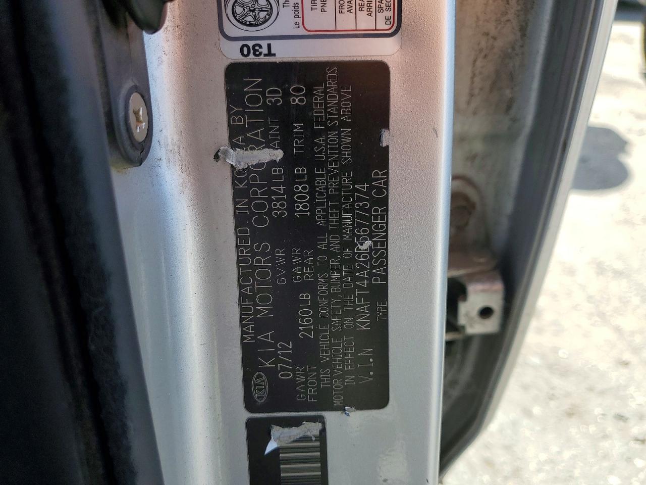 2013 Kia Forte Lx Silver vin: KNAFT4A26D5677374