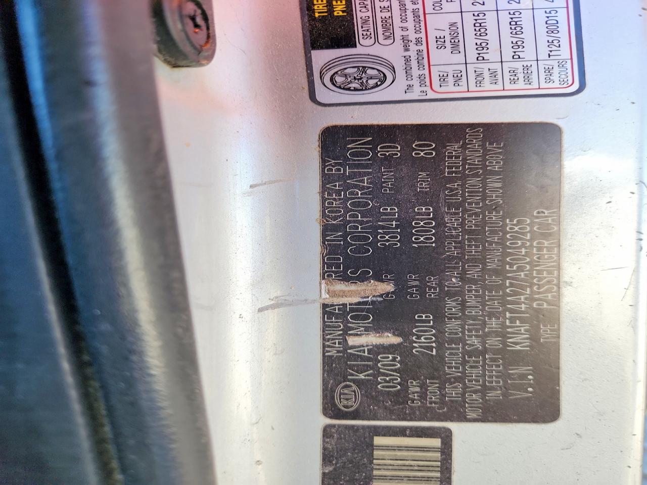 2010 Kia Forte Lx Silver vin: KNAFT4A27A5049285