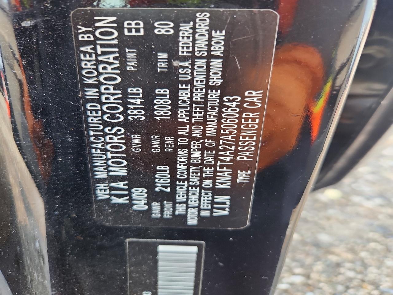 2010 Kia Forte Lx Black vin: KNAFT4A27A5060643