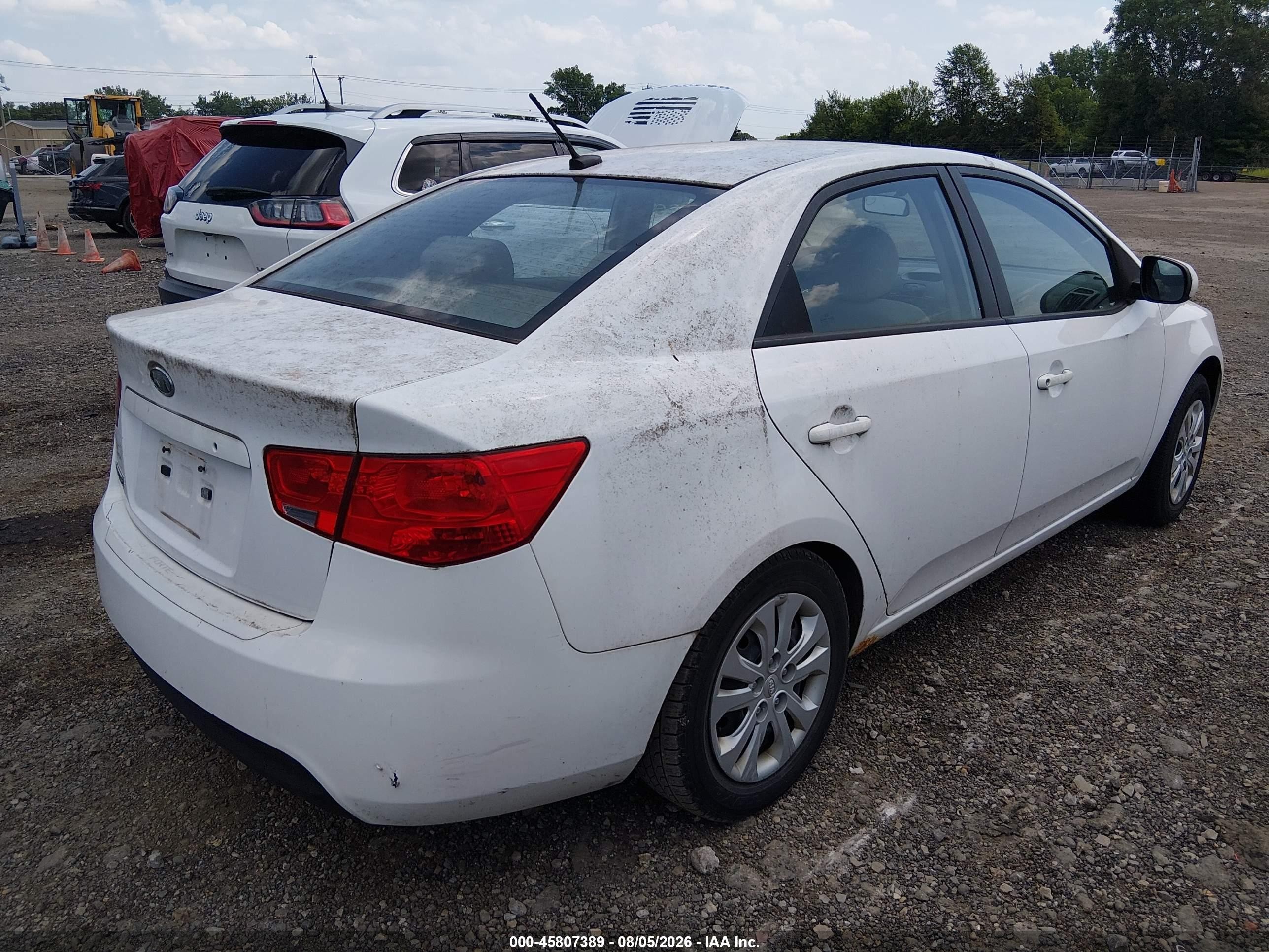 2010 Kia Forte Lx White vin: KNAFT4A27A5285063