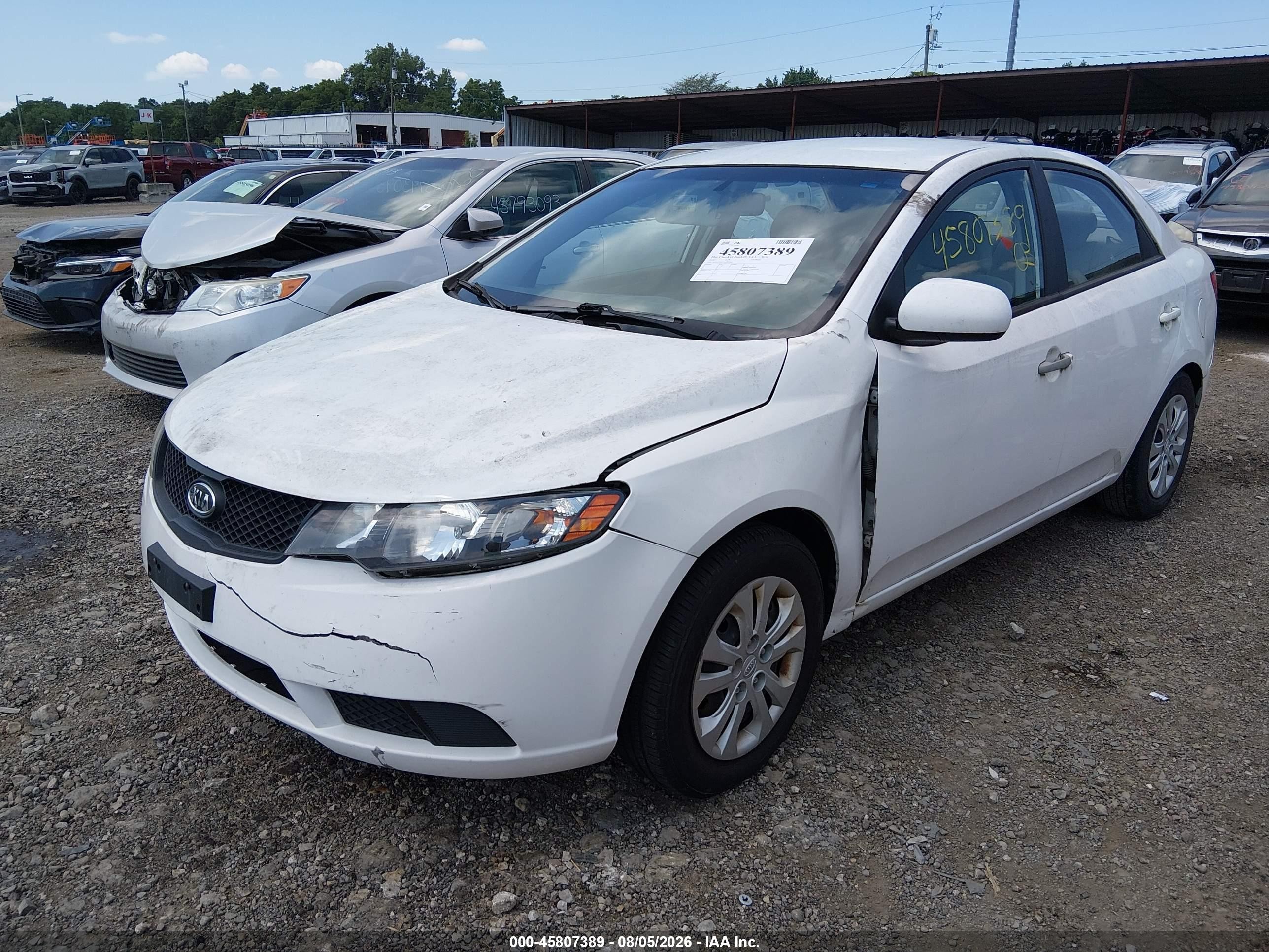 2010 Kia Forte Lx White vin: KNAFT4A27A5285063