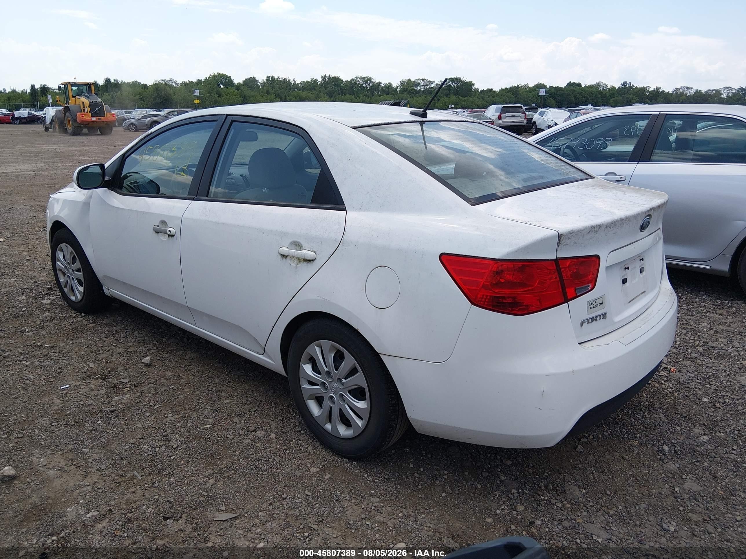 2010 Kia Forte Lx White vin: KNAFT4A27A5285063