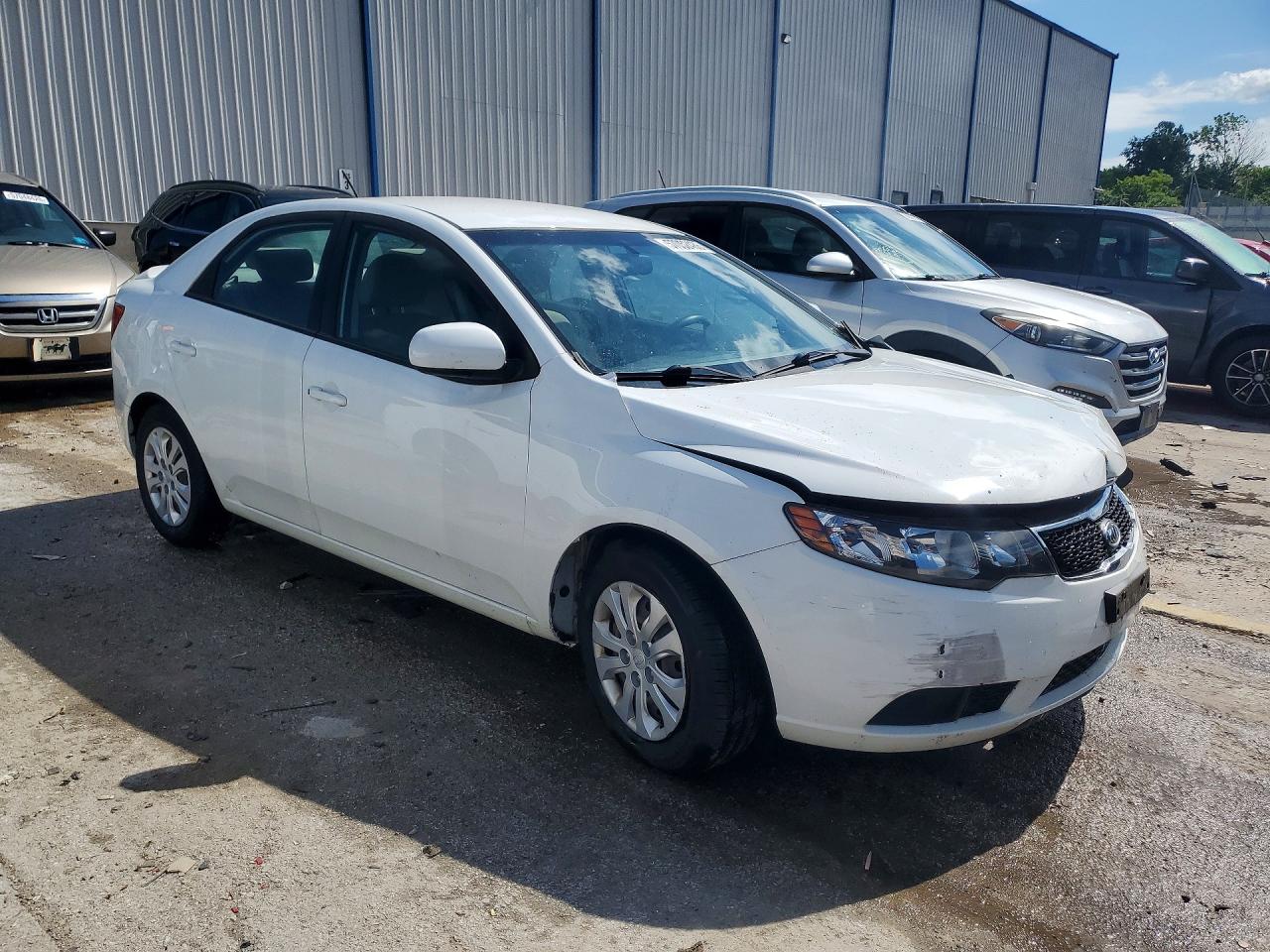 2013 Kia Forte Lx White vin: KNAFT4A29D5678471