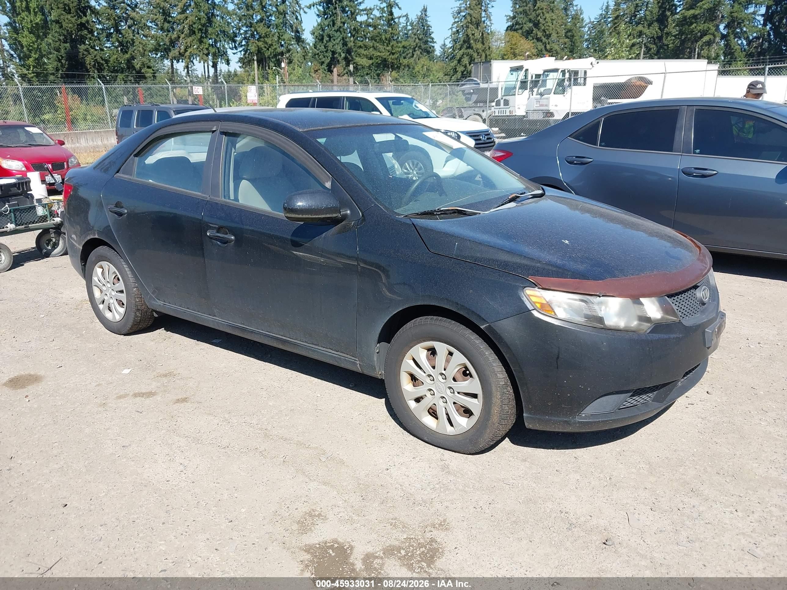 2010 Kia Forte Lx Black vin: KNAFT4A2XA5048003