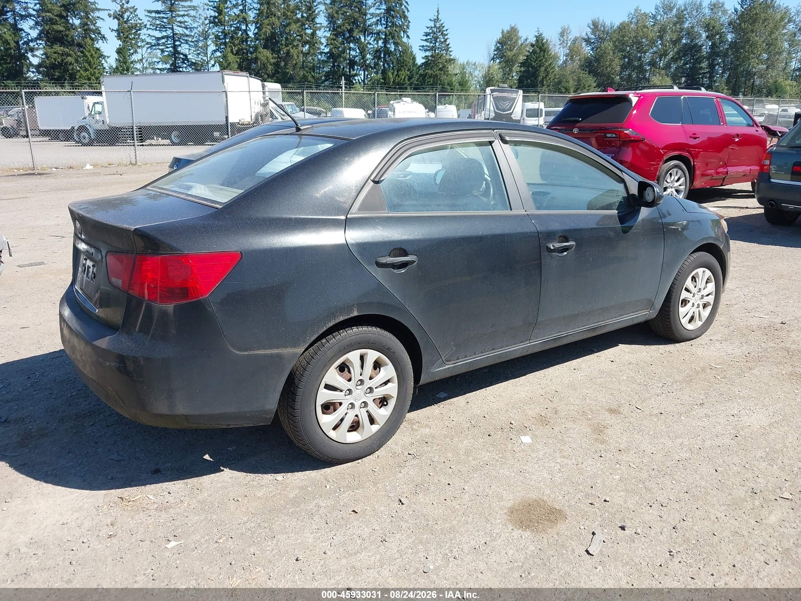 2010 Kia Forte Lx Black vin: KNAFT4A2XA5048003
