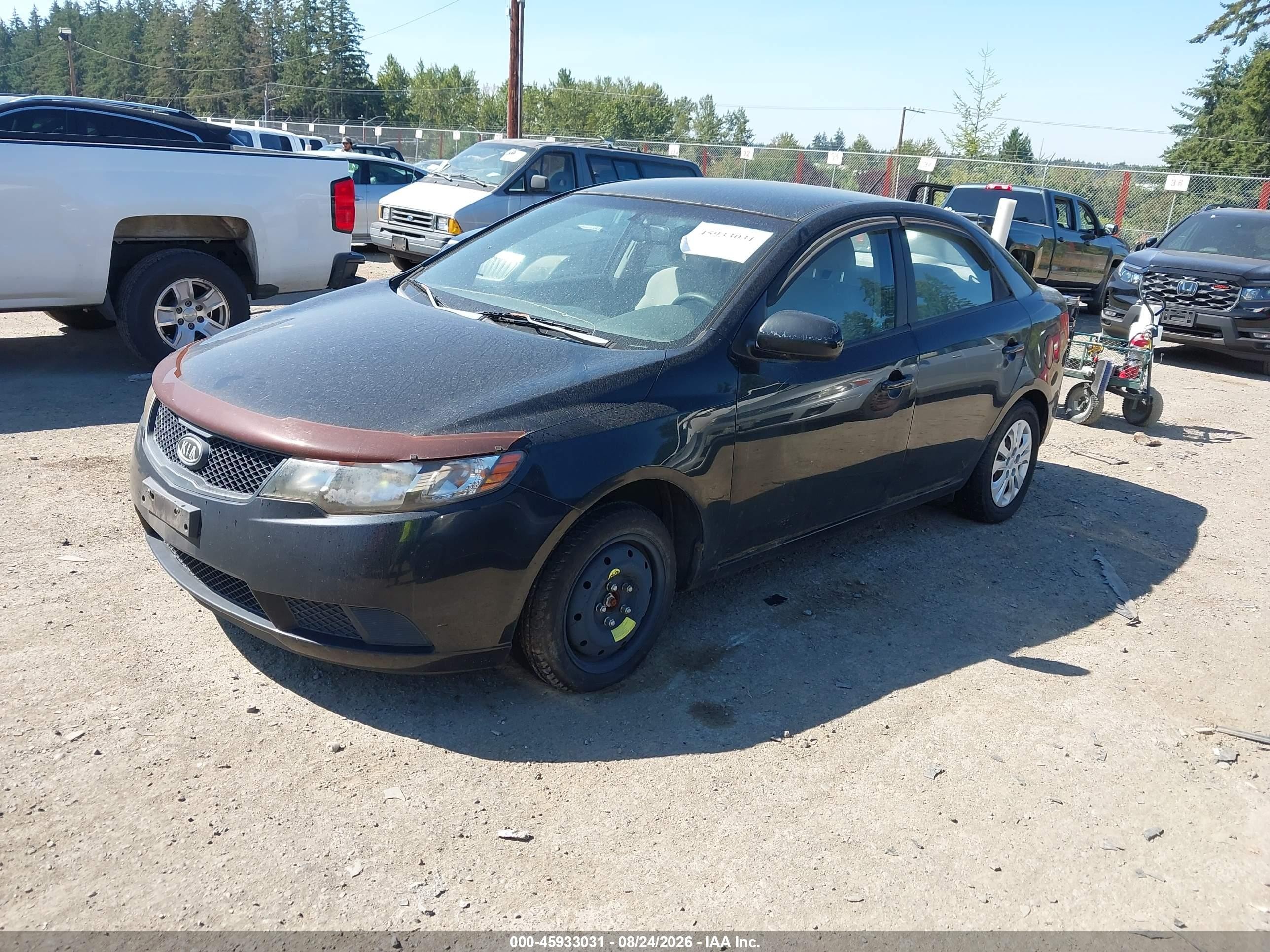 2010 Kia Forte Lx Black vin: KNAFT4A2XA5048003