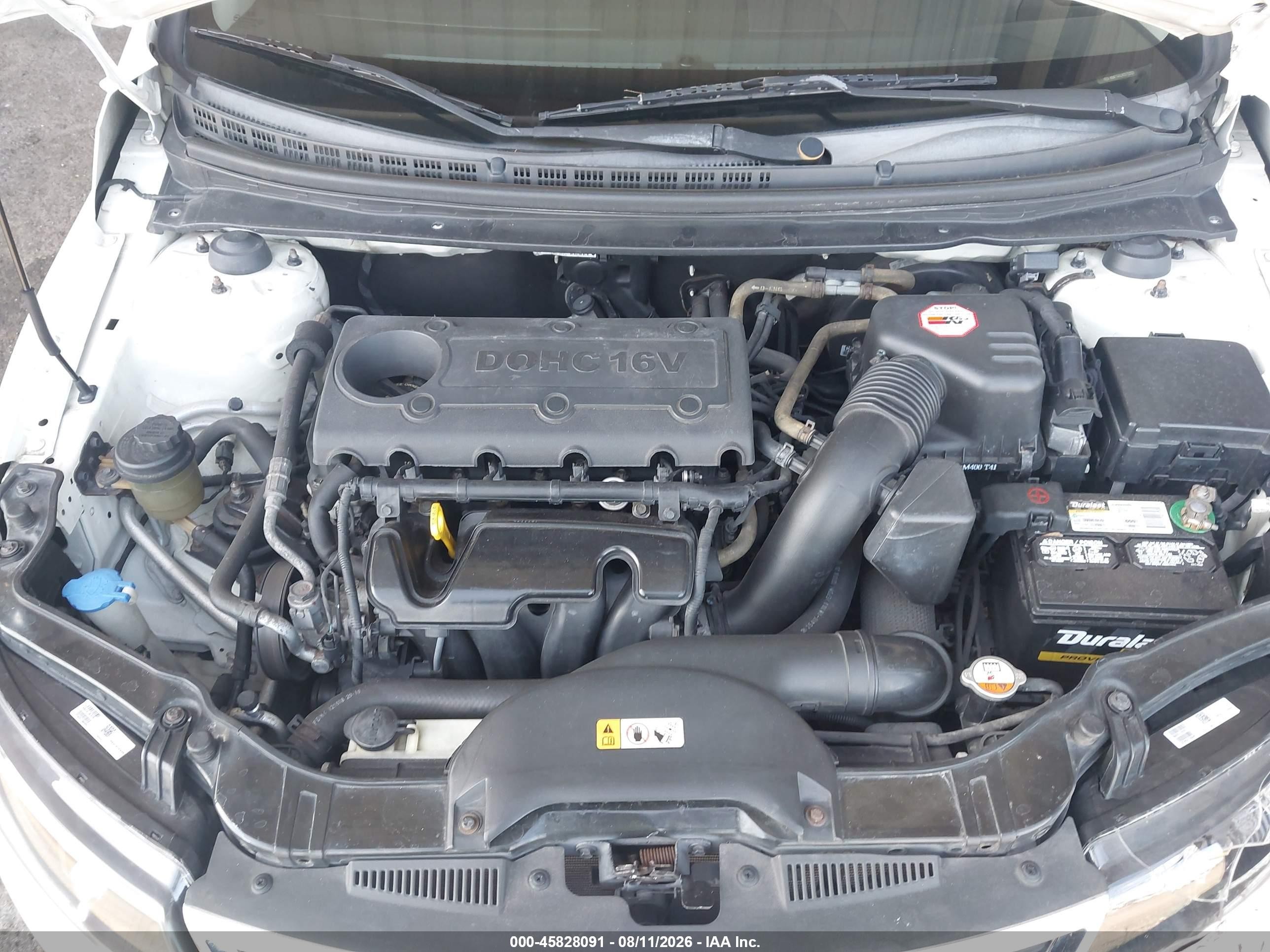 2013 Kia Forte Lx White vin: KNAFT4A2XD5722123