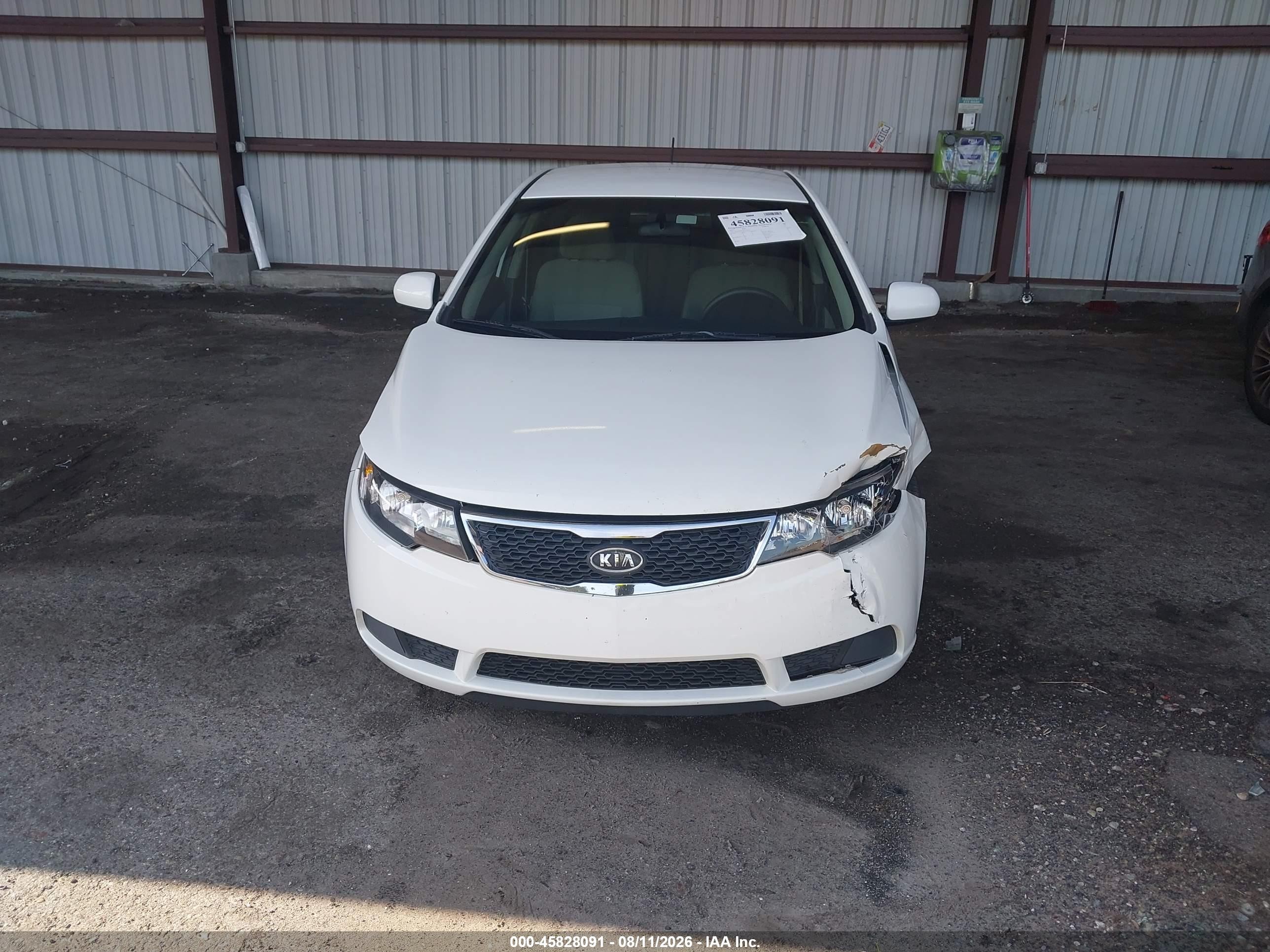 2013 Kia Forte Lx White vin: KNAFT4A2XD5722123