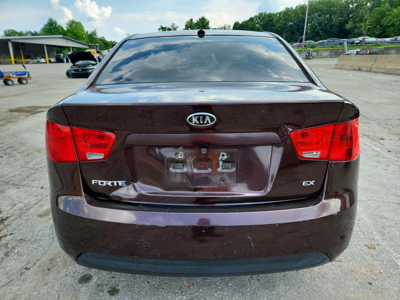 2010 Kia Forte Ex Burgundy vin: KNAFU4A20A5128858