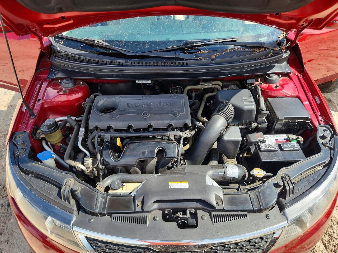 2012 Kia Forte Ex Red vin: KNAFU4A20C5510133