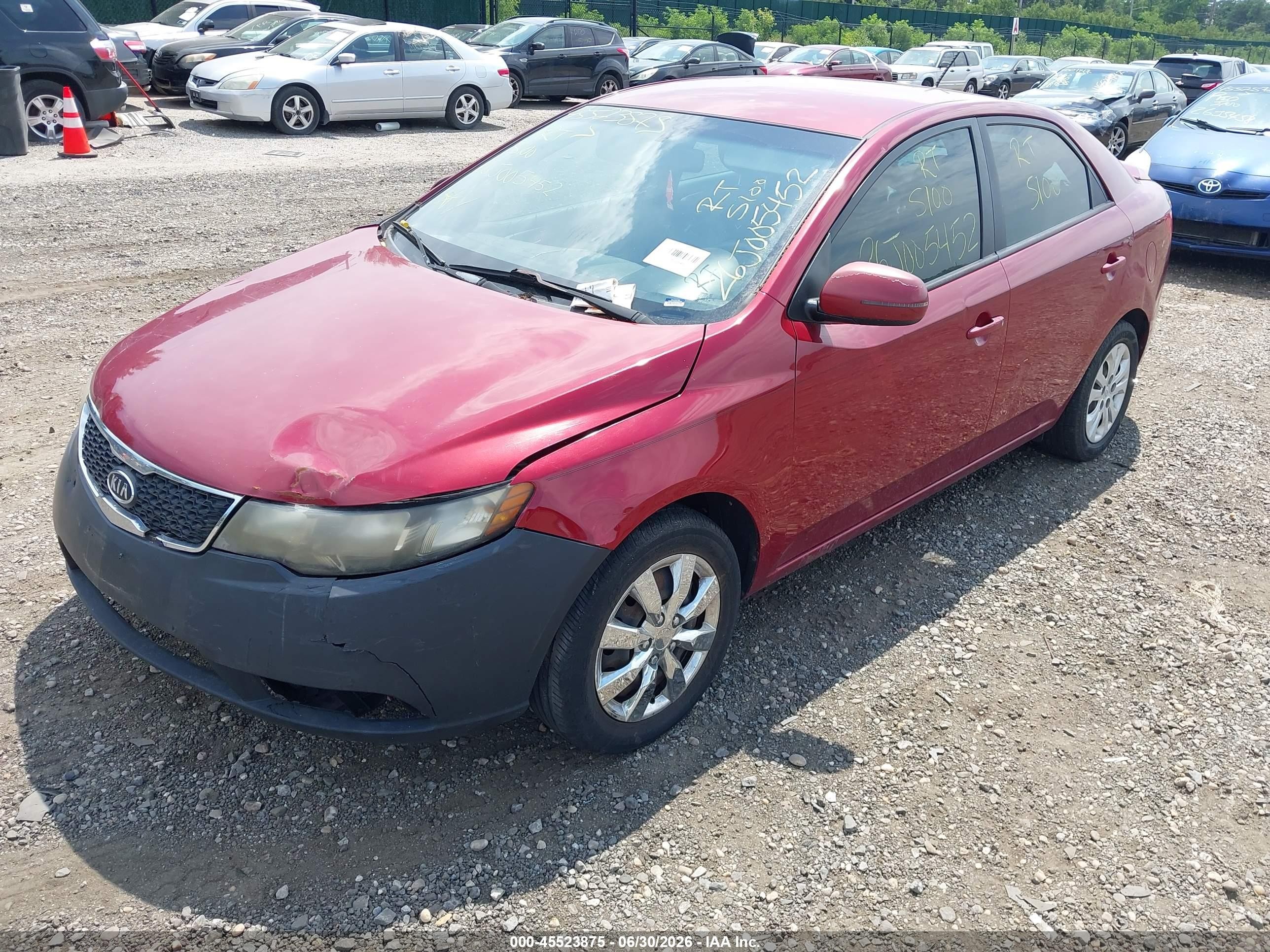 2012 Kia Forte Ex Red vin: KNAFU4A20C5571434