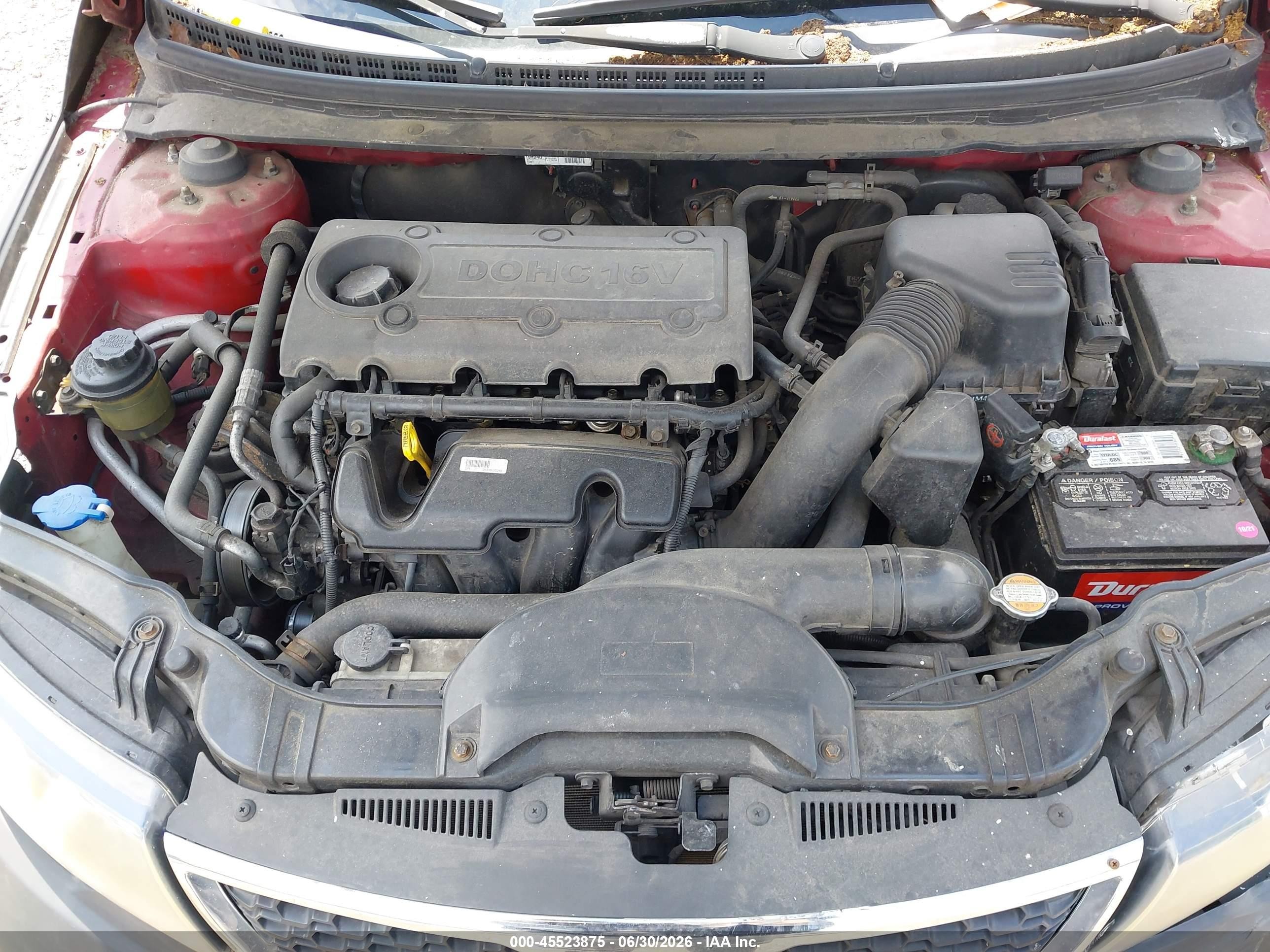 2012 Kia Forte Ex Red vin: KNAFU4A20C5571434
