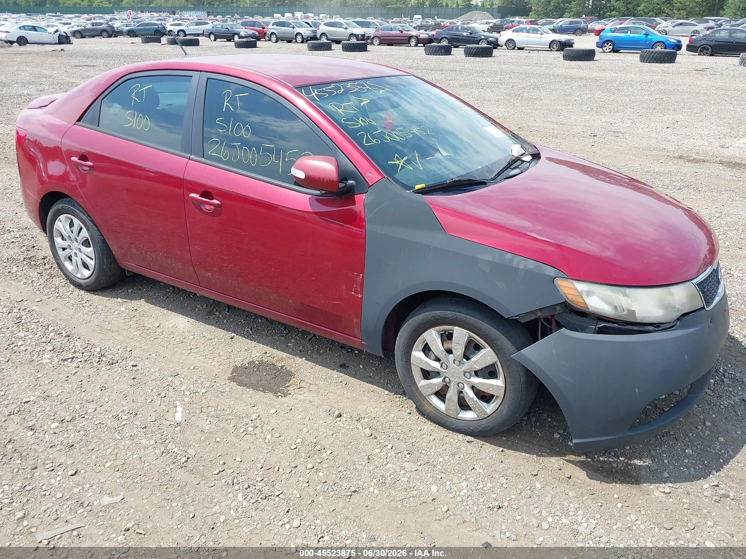 2012 Kia Forte Ex Красный vin: KNAFU4A20C5571434