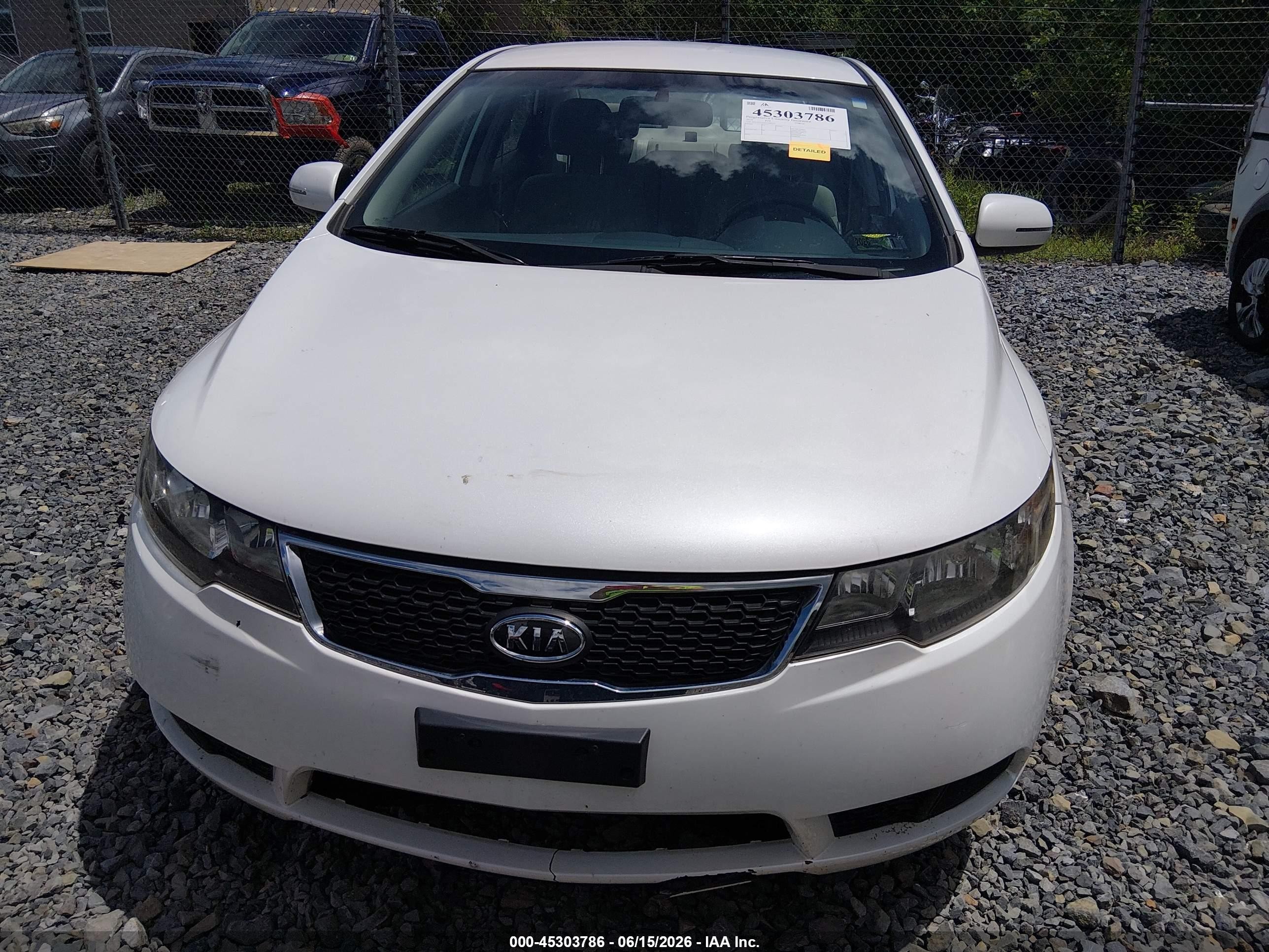 2012 Kia Forte Ex White vin: KNAFU4A20C5588251