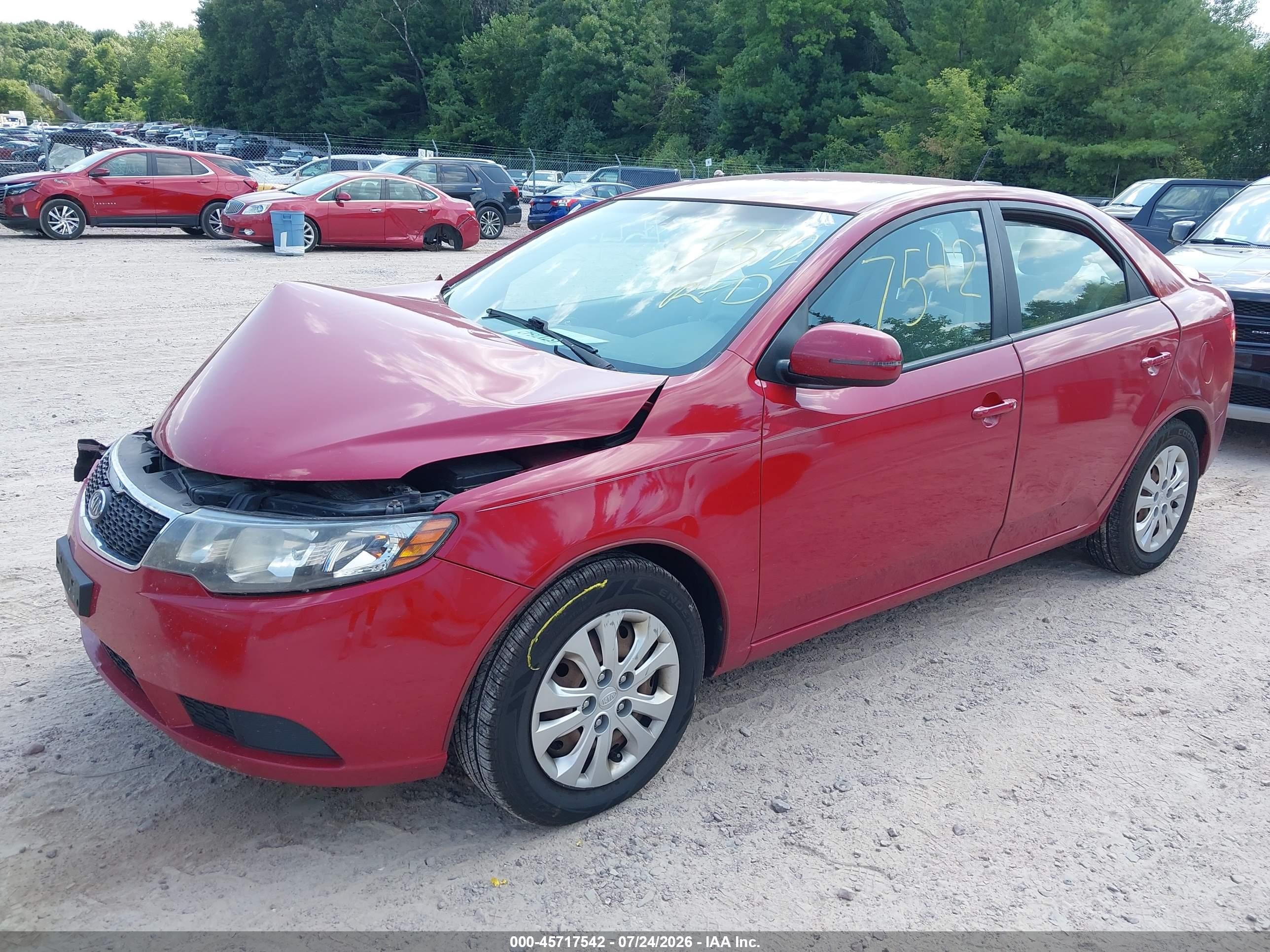 2013 Kia Forte Ex Красный vin: KNAFU4A20D5689338