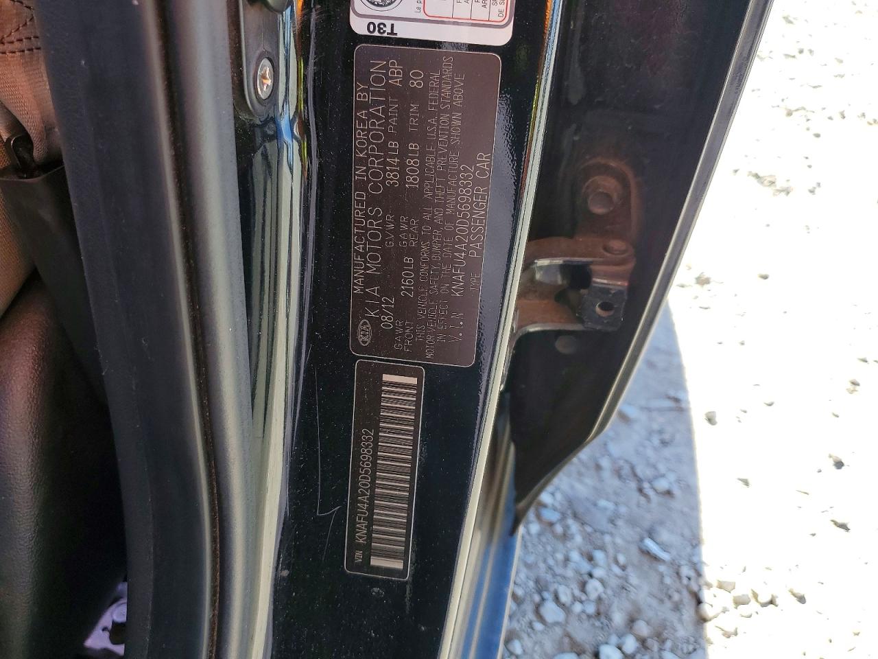 2013 Kia Forte Ex Black vin: KNAFU4A20D5698332