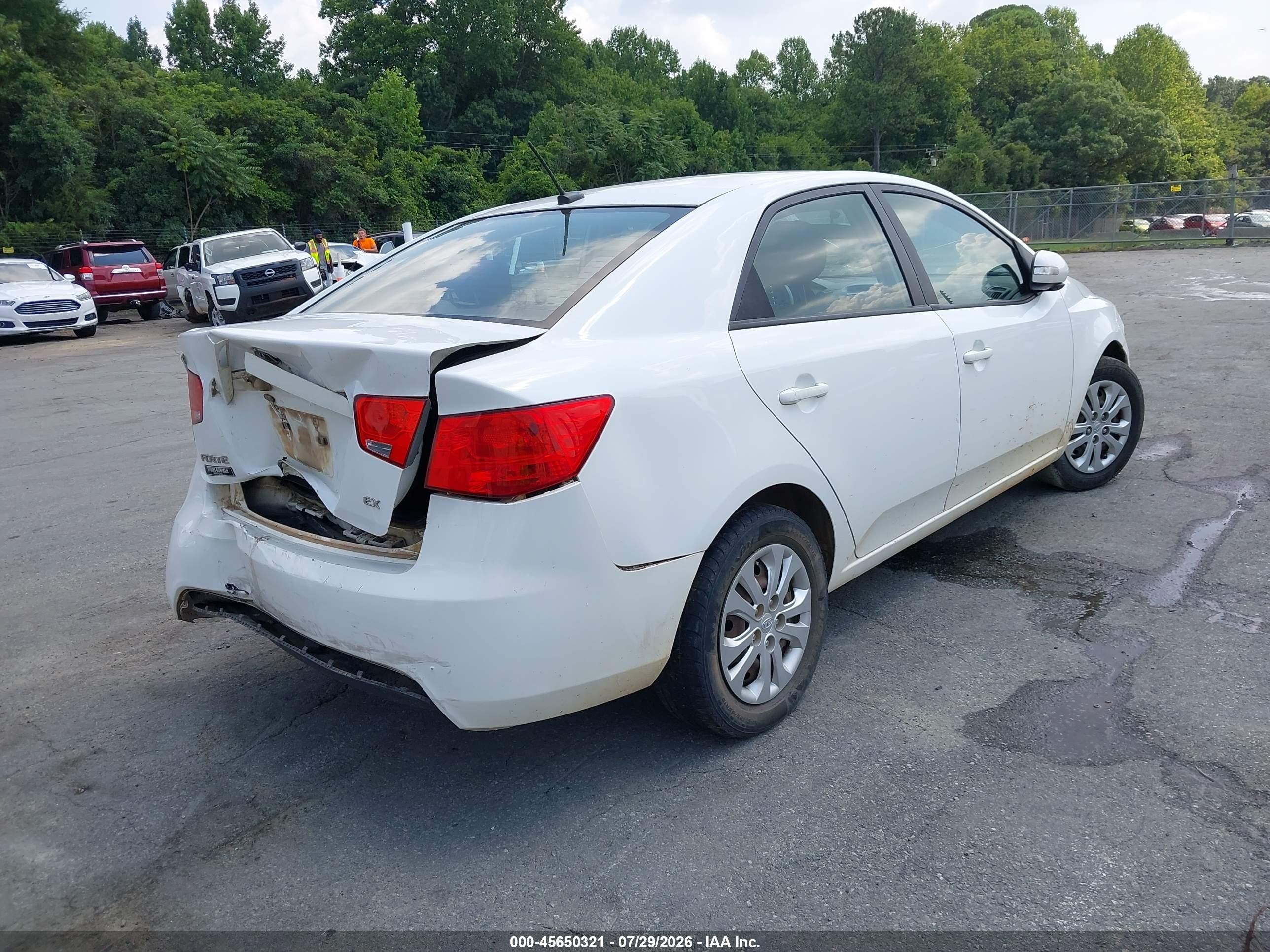 2010 Kia Forte Ex White vin: KNAFU4A21A5207410