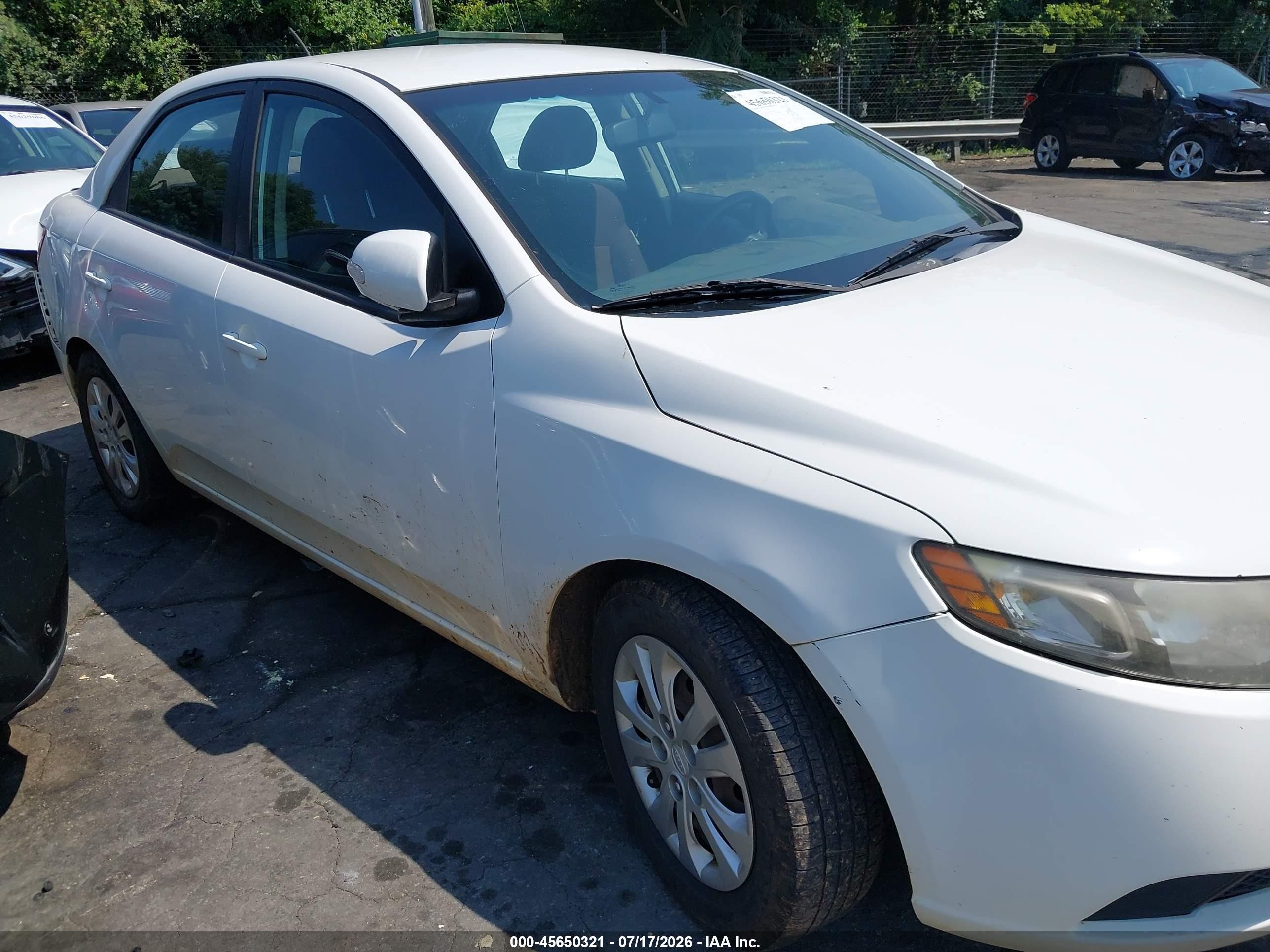 2010 Kia Forte Ex White vin: KNAFU4A21A5207410