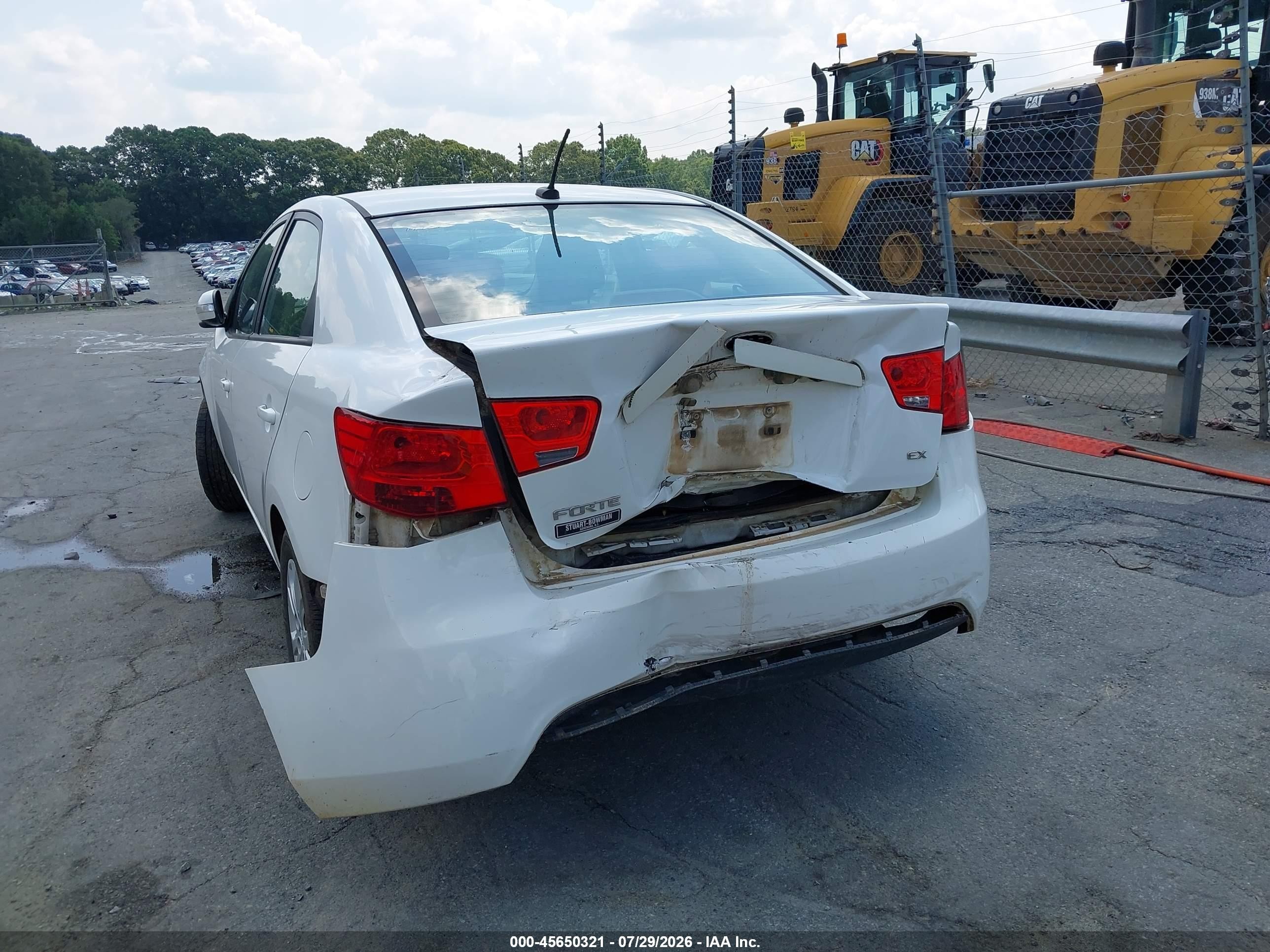 2010 Kia Forte Ex White vin: KNAFU4A21A5207410
