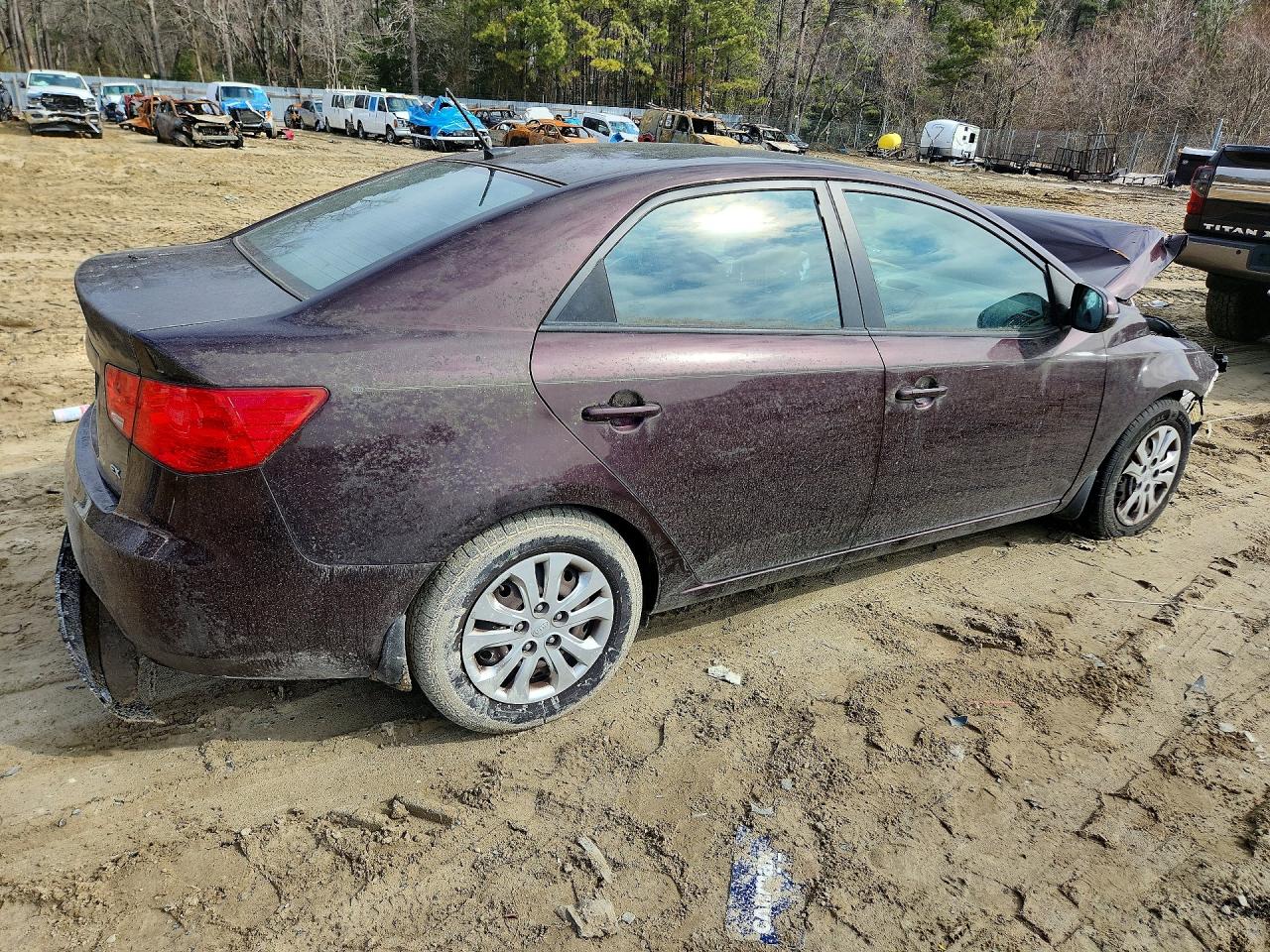 2011 Kia Forte Ex Burgundy vin: KNAFU4A21B5387893