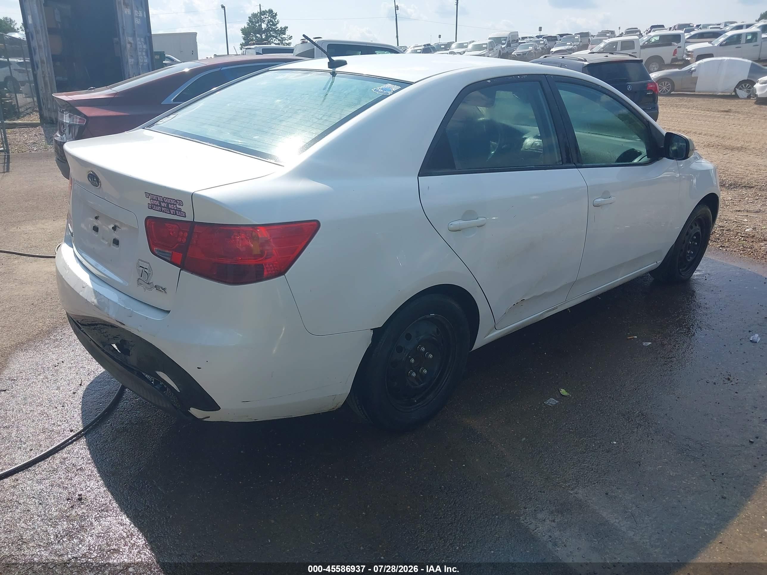 2012 Kia Forte Ex White vin: KNAFU4A21C5545294