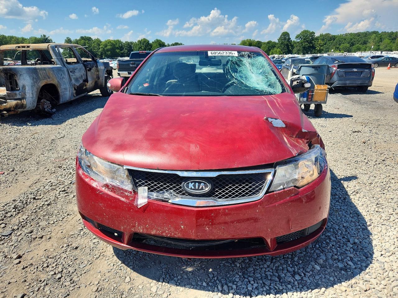 2010 Kia Forte Ex Red vin: KNAFU4A22A5055458