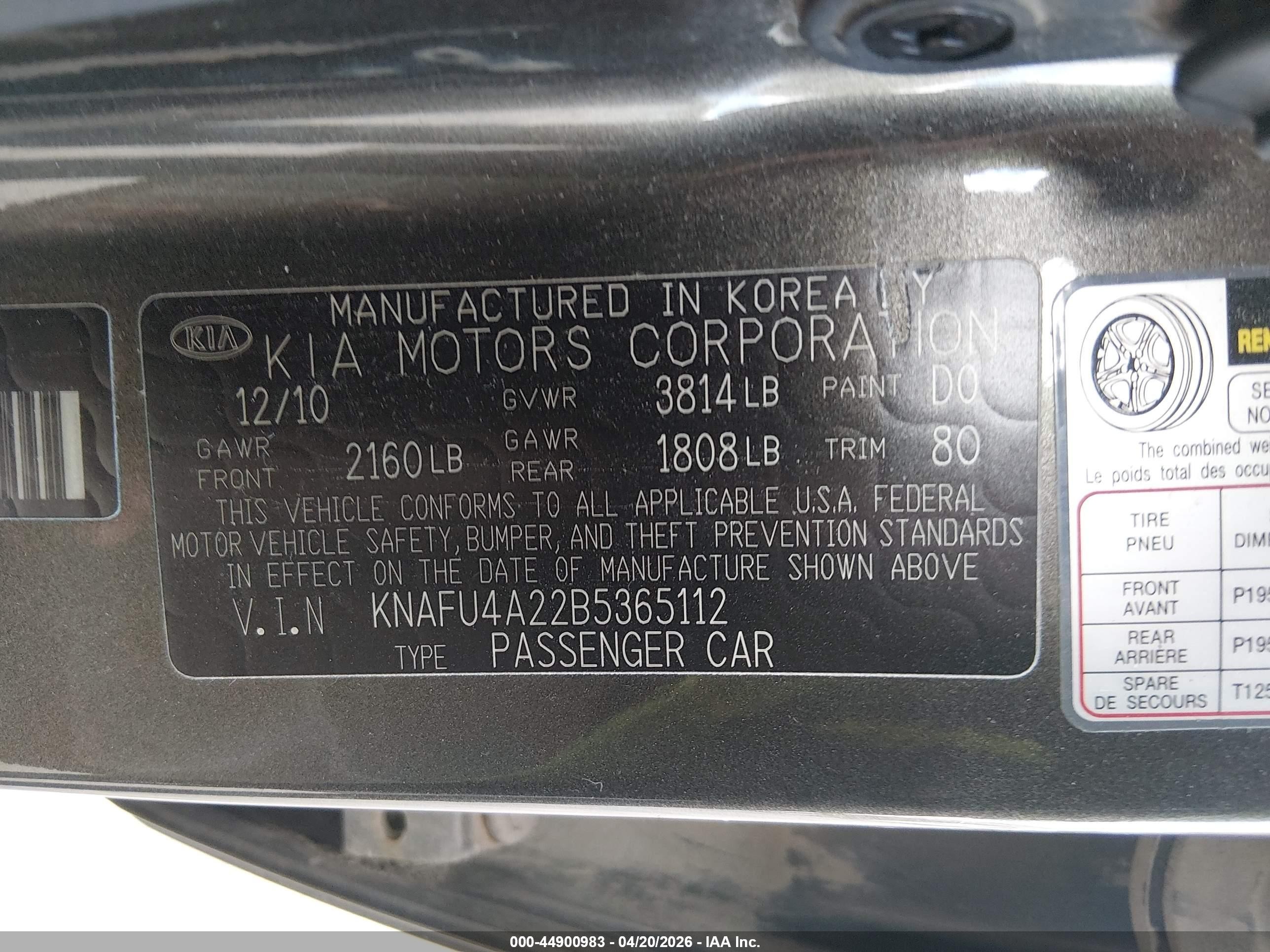 2011 Kia Forte Ex Gray vin: KNAFU4A22B5365112