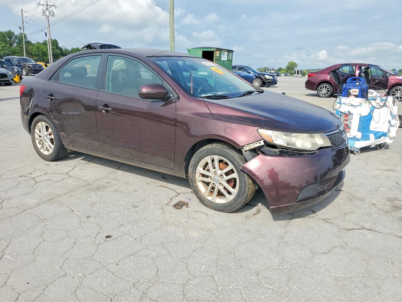 2011 Kia Forte Ex Burgundy vin: KNAFU4A22B5376580