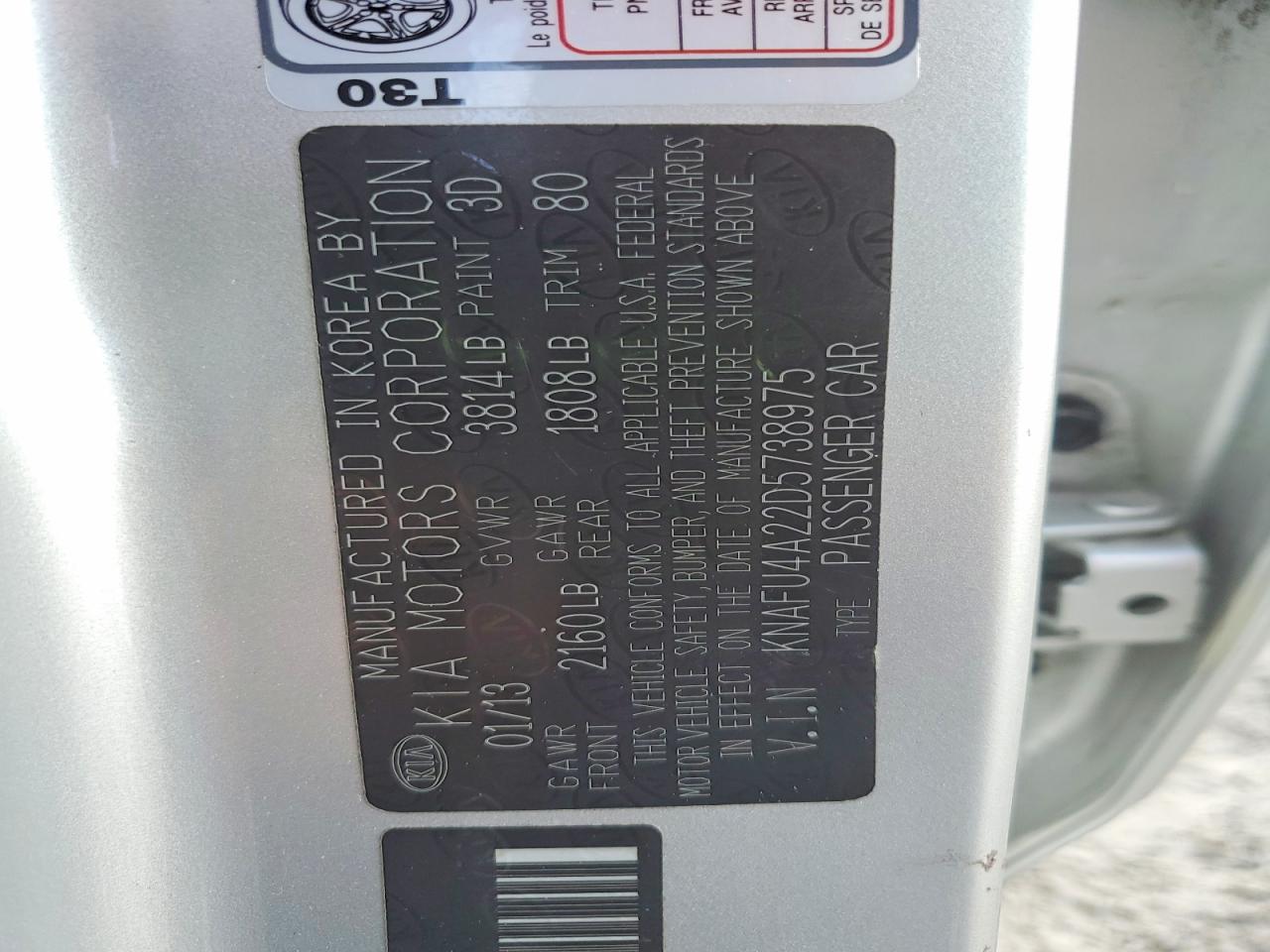 2013 Kia Forte Ex Silver vin: KNAFU4A22D5738975