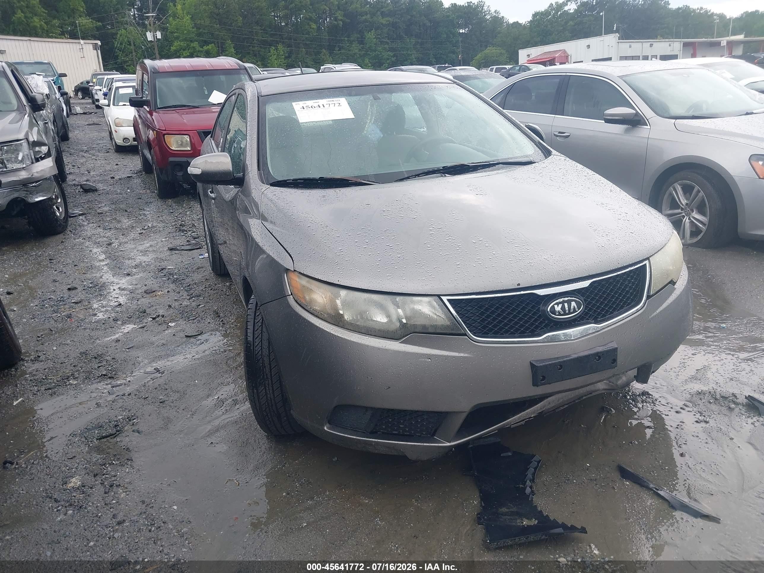2010 Kia Forte Ex Серый vin: KNAFU4A23A5849823