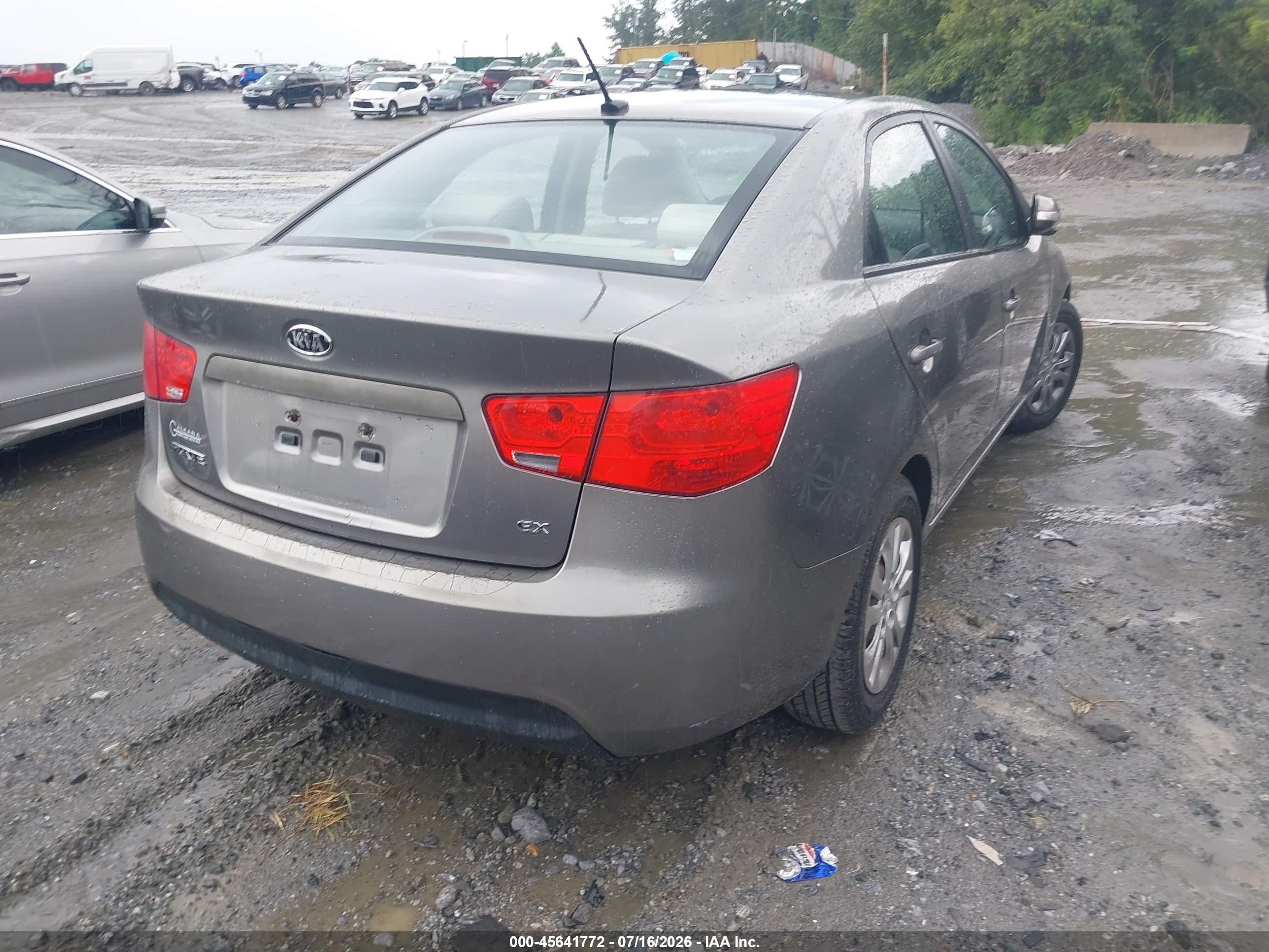 2010 Kia Forte Ex Серый vin: KNAFU4A23A5849823