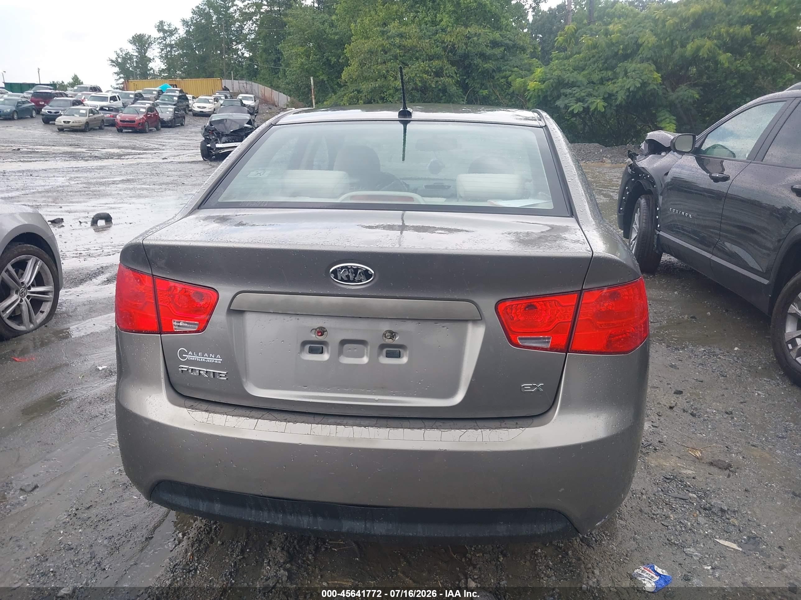 2010 Kia Forte Ex Серый vin: KNAFU4A23A5849823