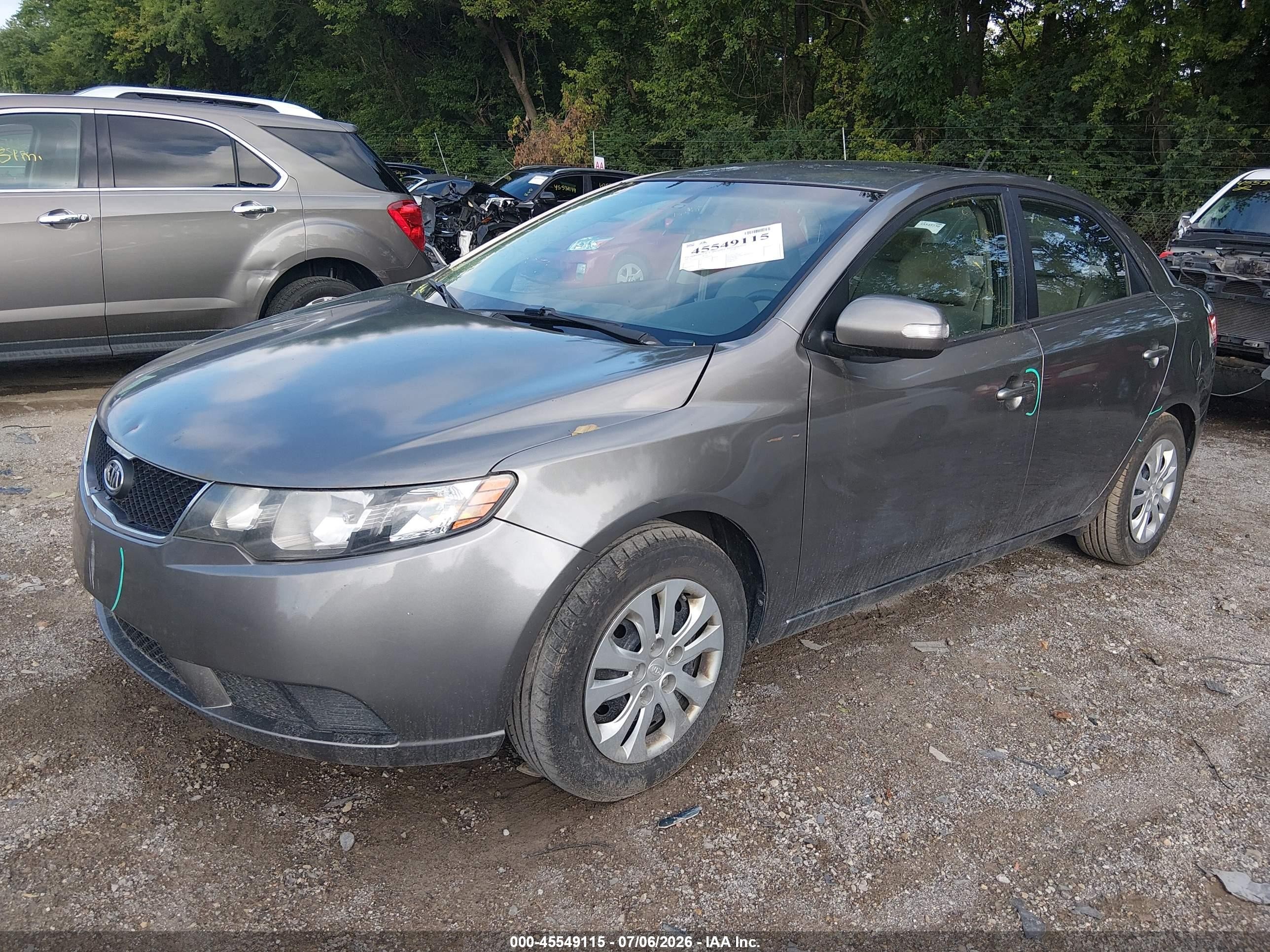 2010 Kia Forte Ex Gray vin: KNAFU4A23A5859512
