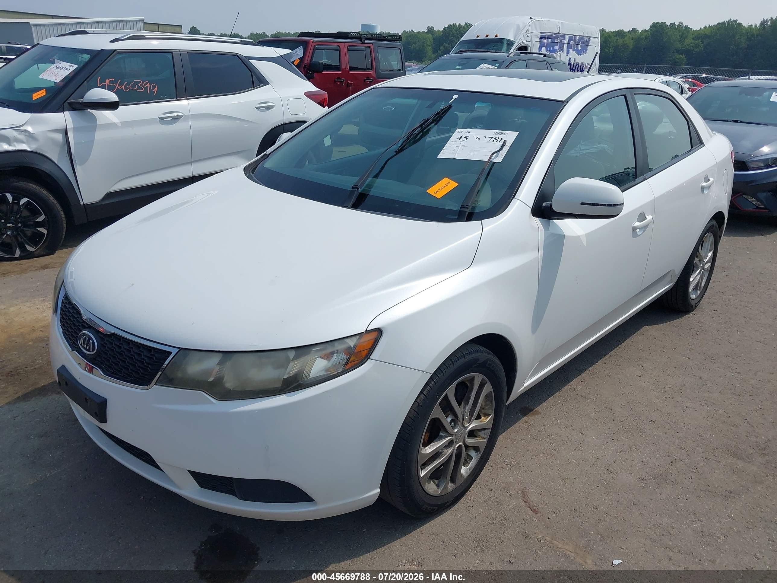 2012 Kia Forte Ex White vin: KNAFU4A23C5566700