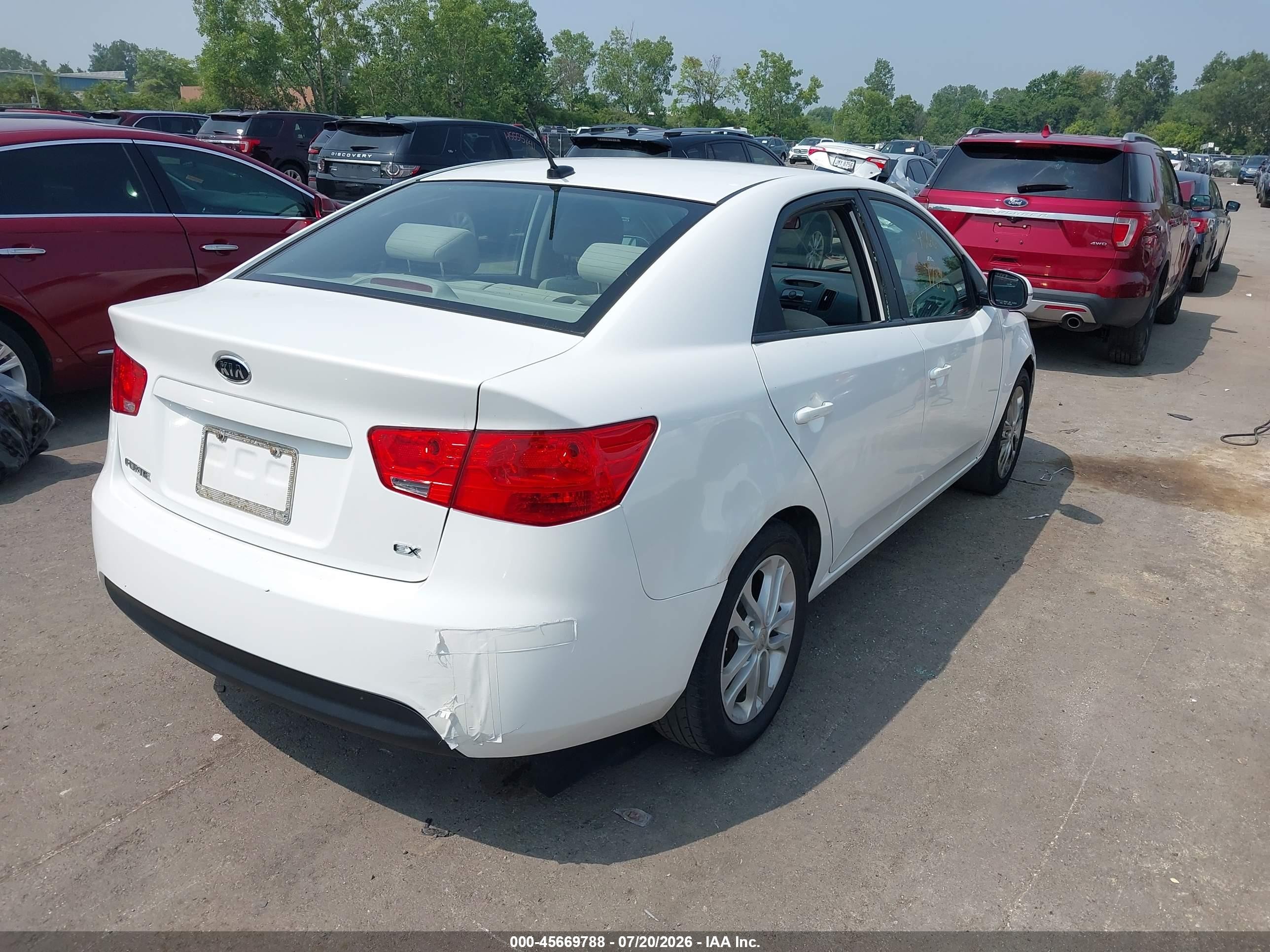 2012 Kia Forte Ex White vin: KNAFU4A23C5566700
