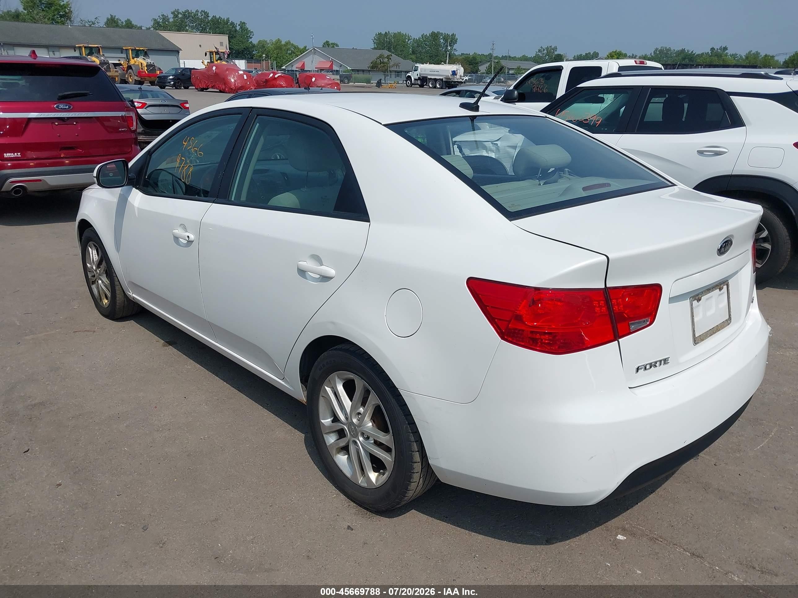 2012 Kia Forte Ex White vin: KNAFU4A23C5566700