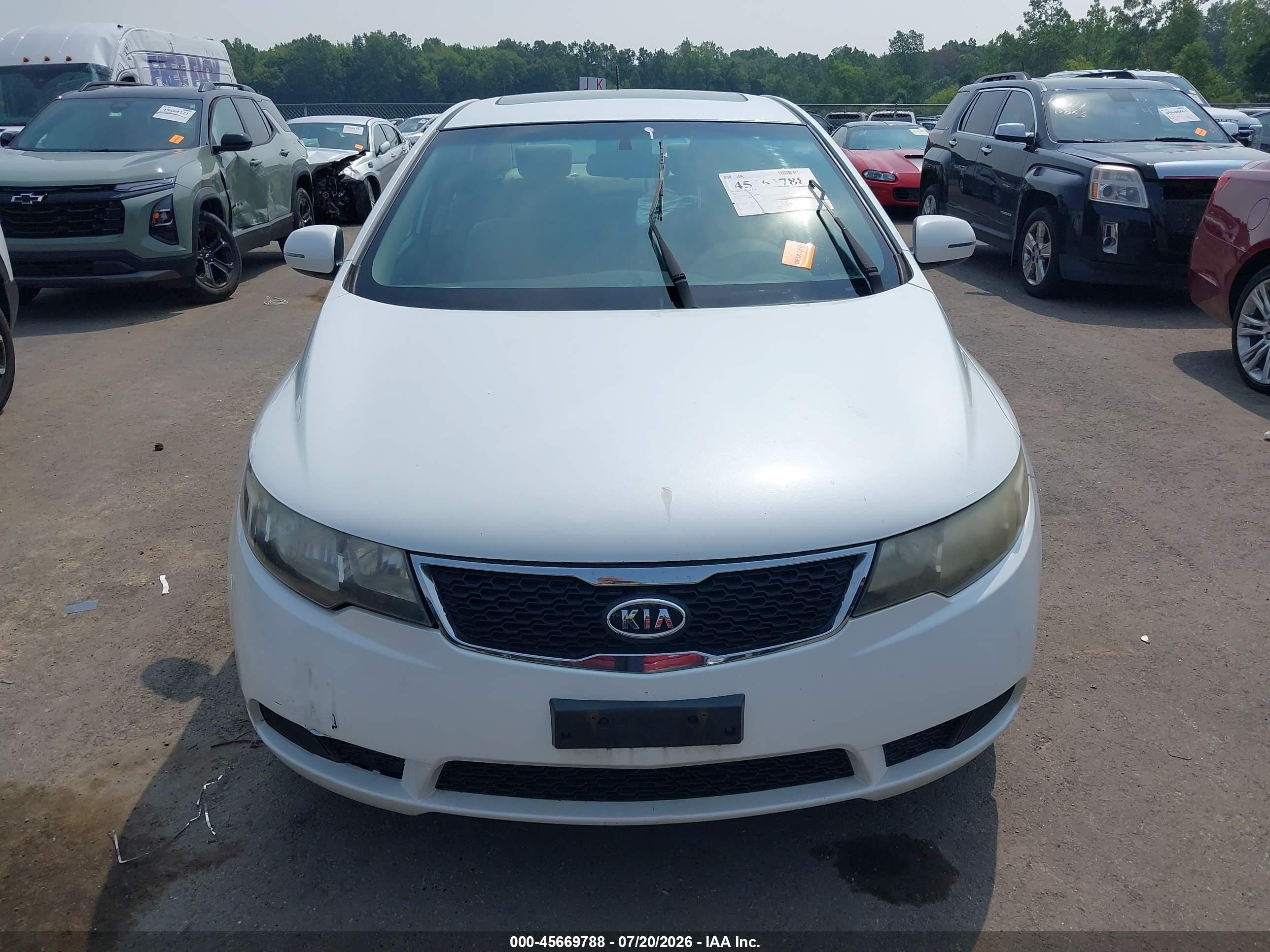 2012 Kia Forte Ex White vin: KNAFU4A23C5566700