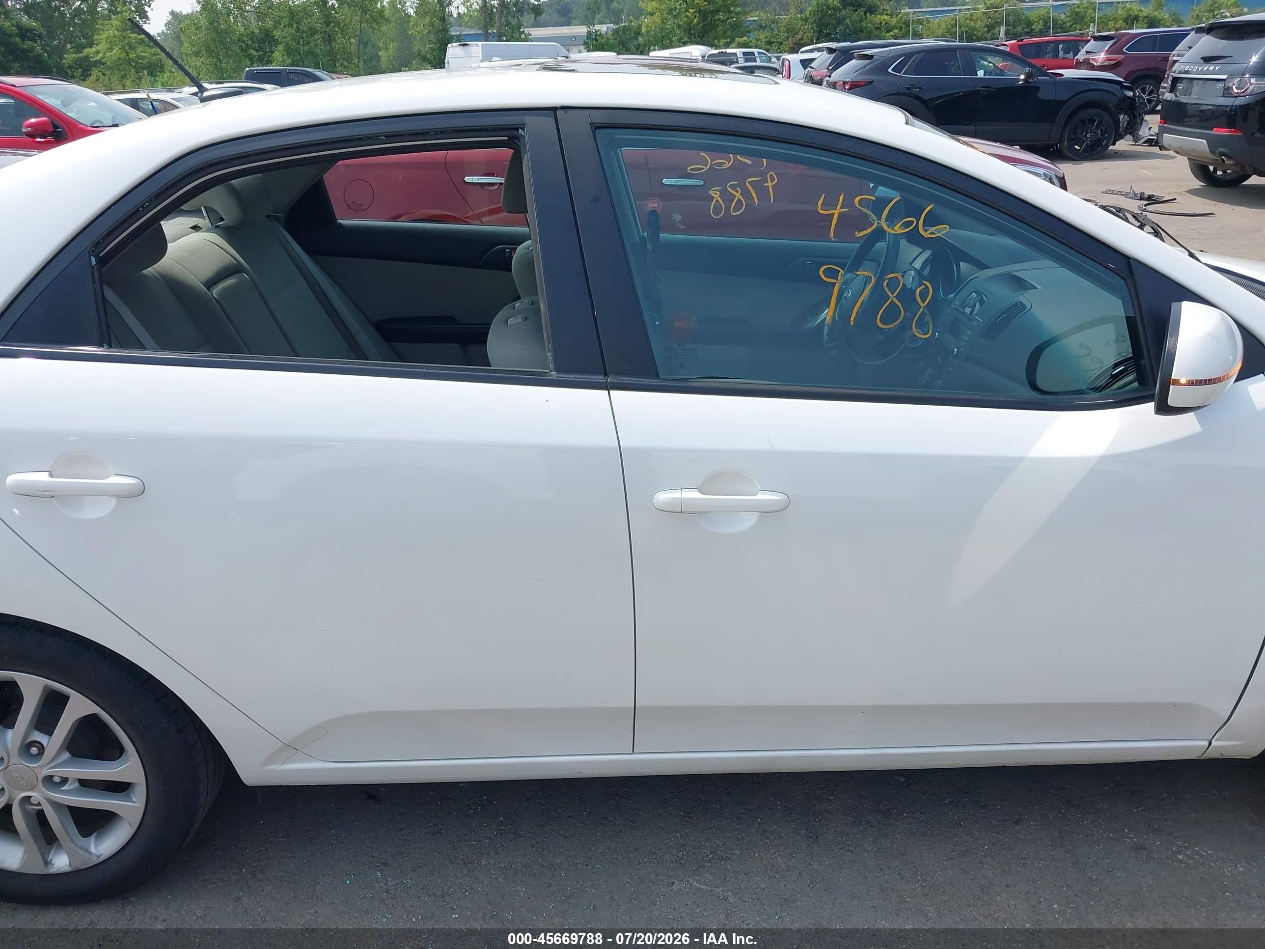 2012 Kia Forte Ex White vin: KNAFU4A23C5566700