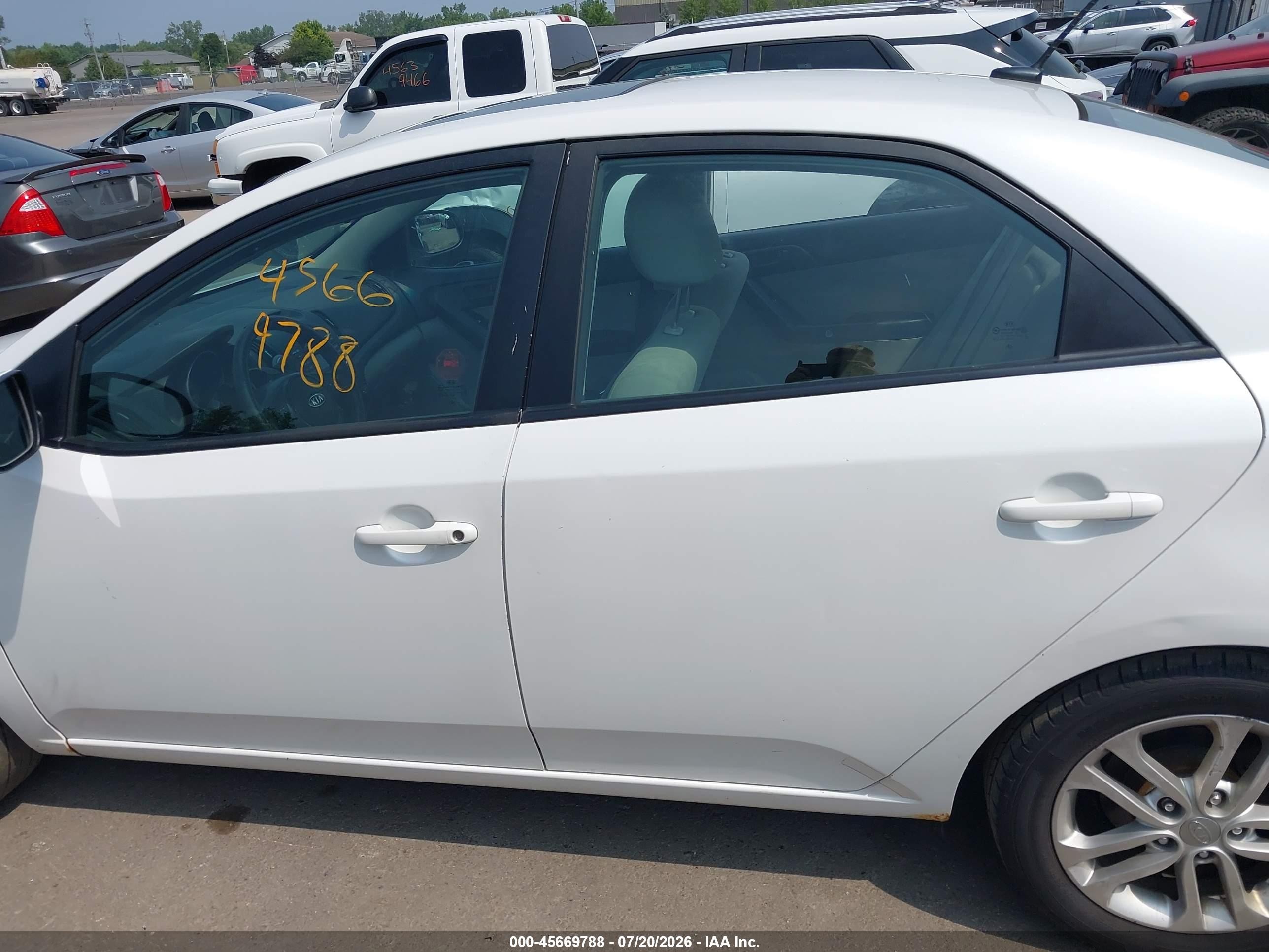 2012 Kia Forte Ex White vin: KNAFU4A23C5566700
