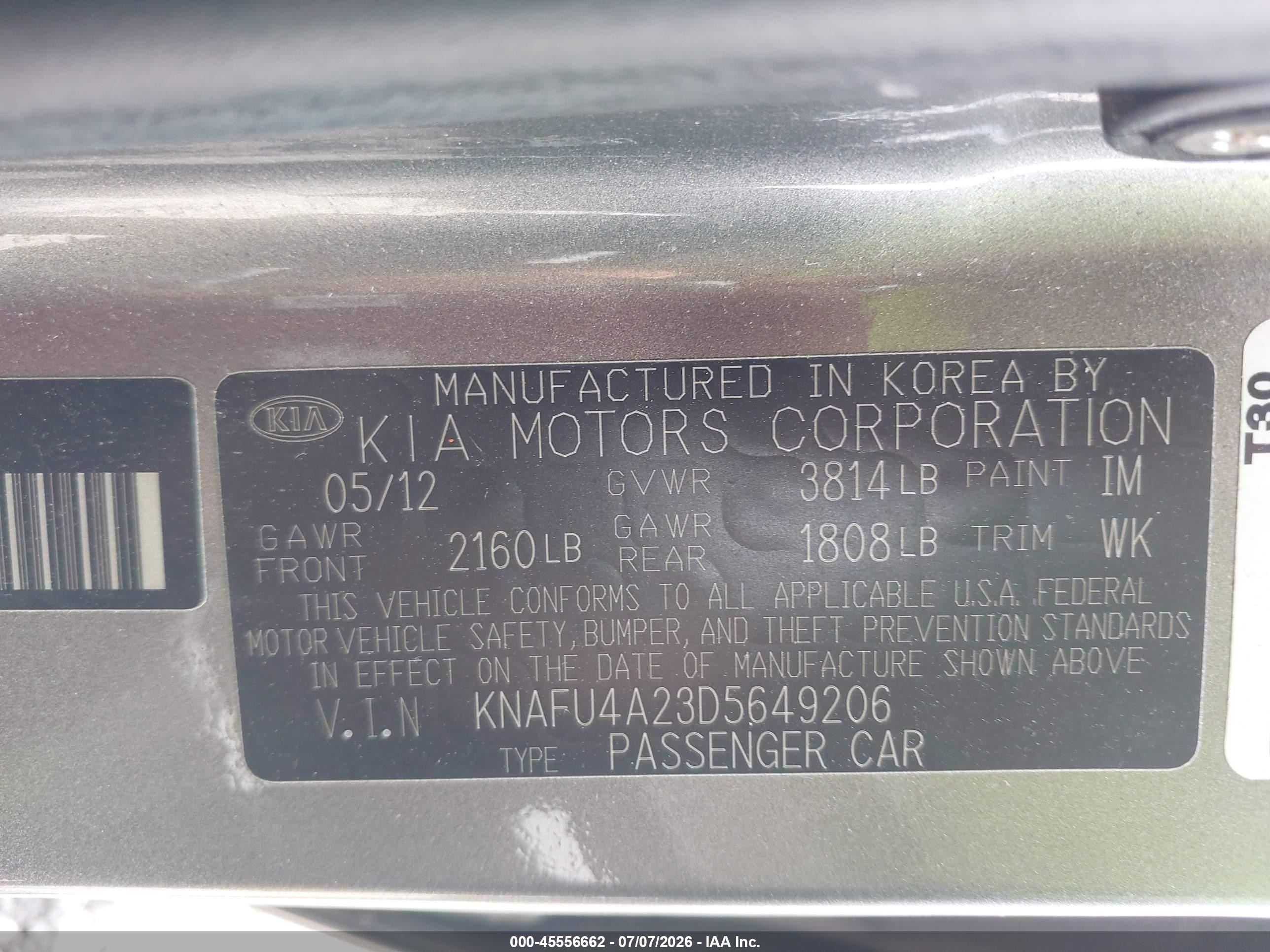 2013 Kia Forte Ex Silver vin: KNAFU4A23D5649206