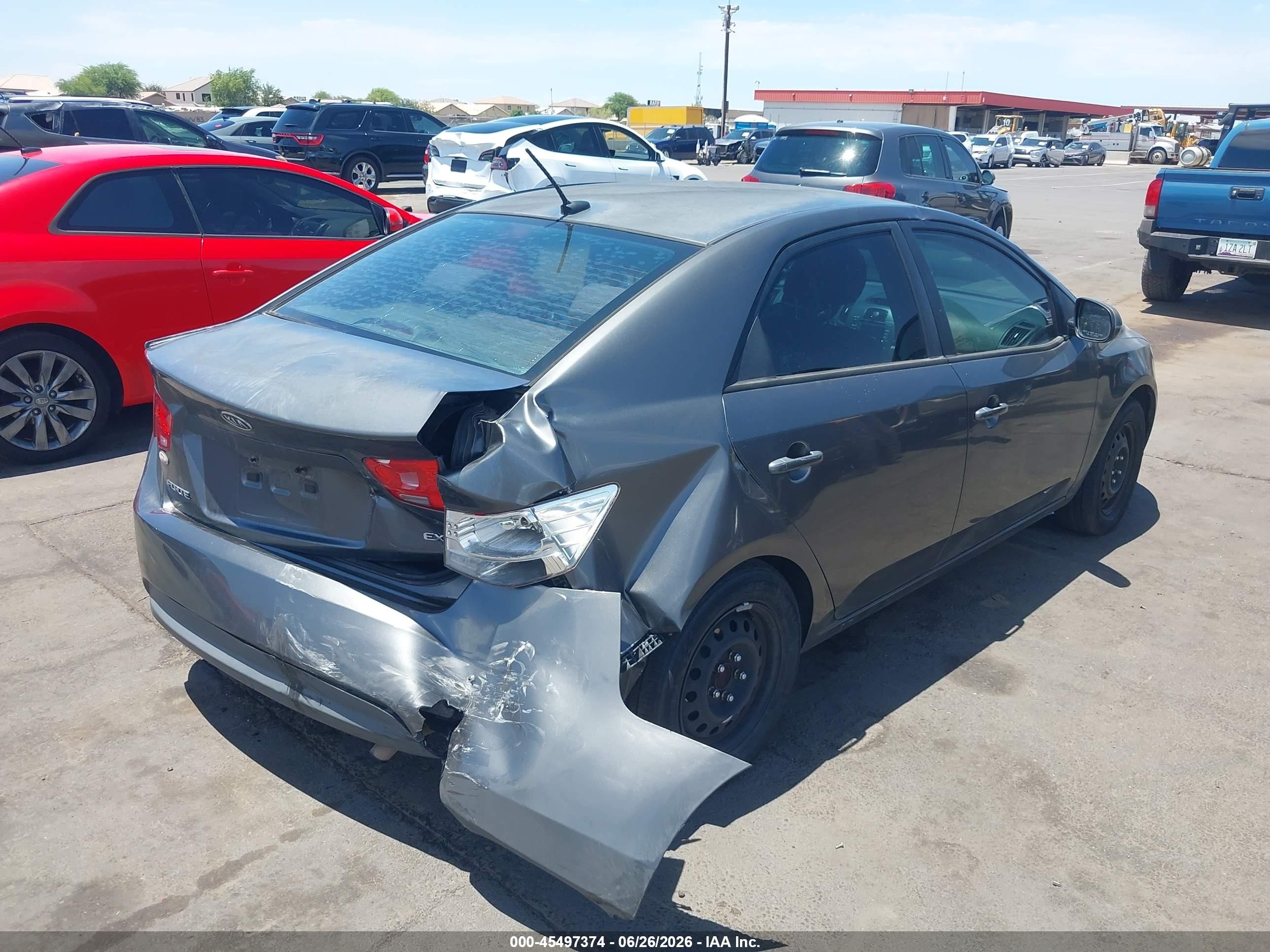 2013 Kia Forte Ex Gray vin: KNAFU4A23D5737074