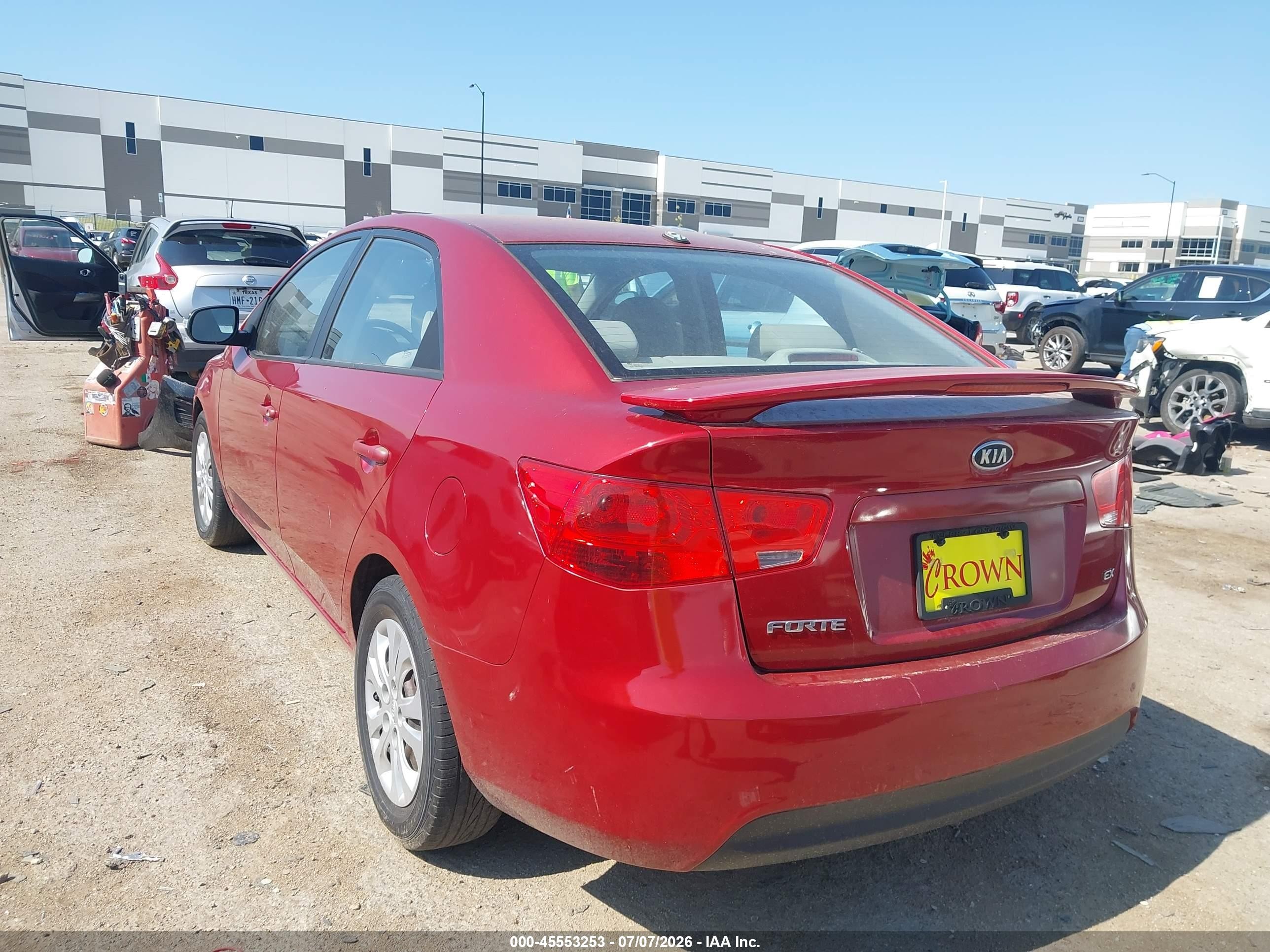2010 Kia Forte Ex Red vin: KNAFU4A24A5065361