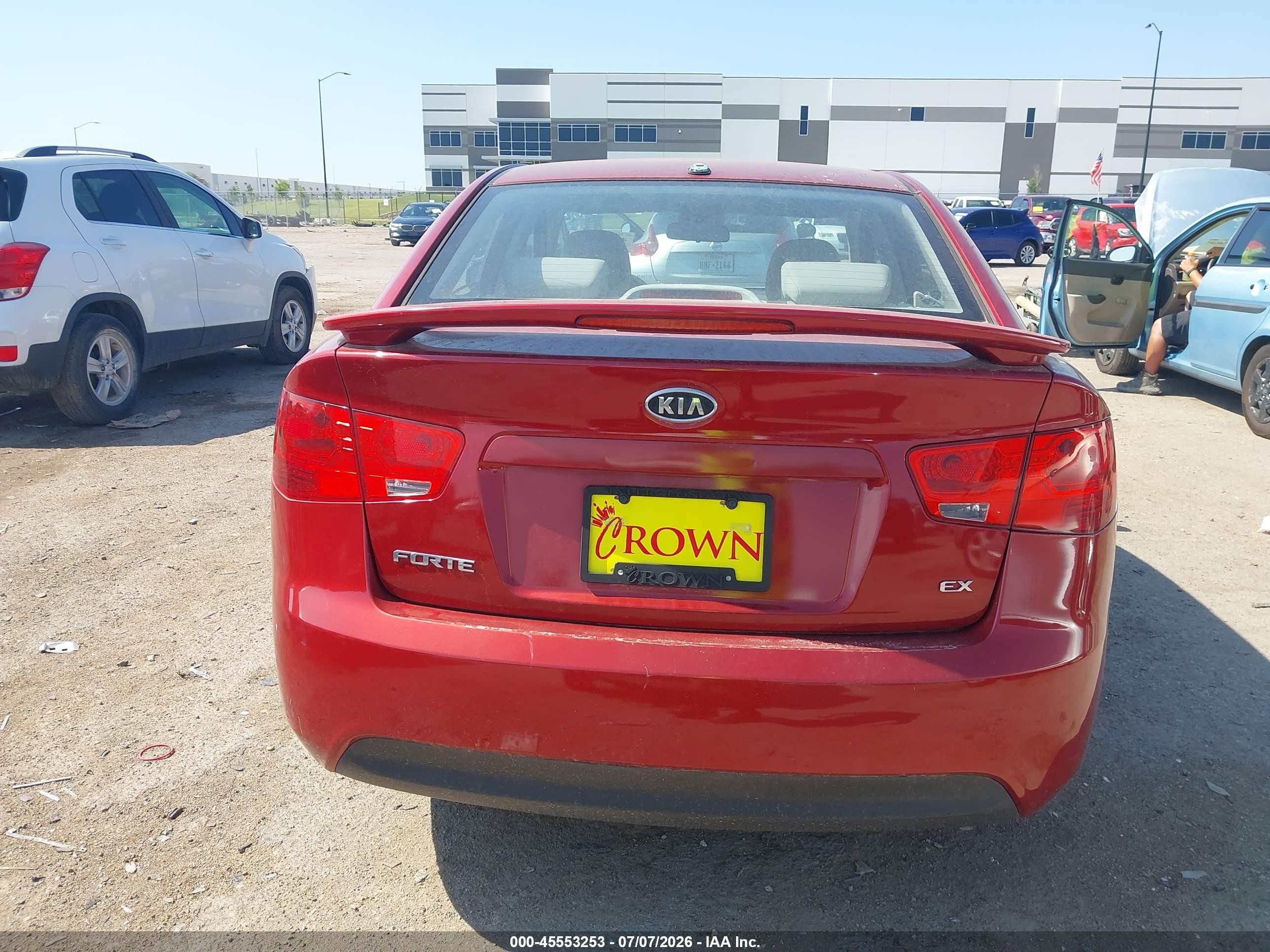 2010 Kia Forte Ex Red vin: KNAFU4A24A5065361