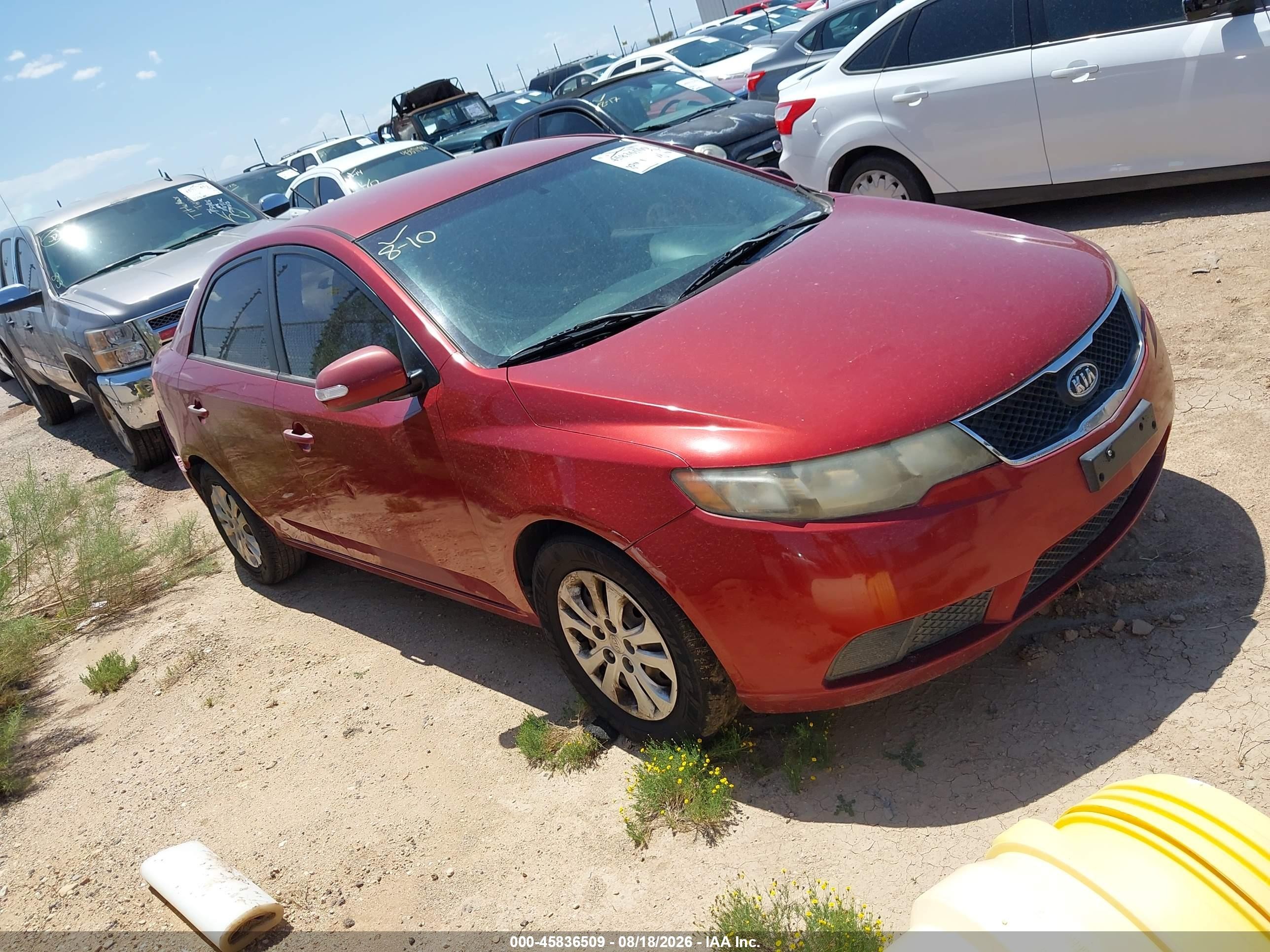 2010 Kia Forte Ex Red vin: KNAFU4A24A5115675