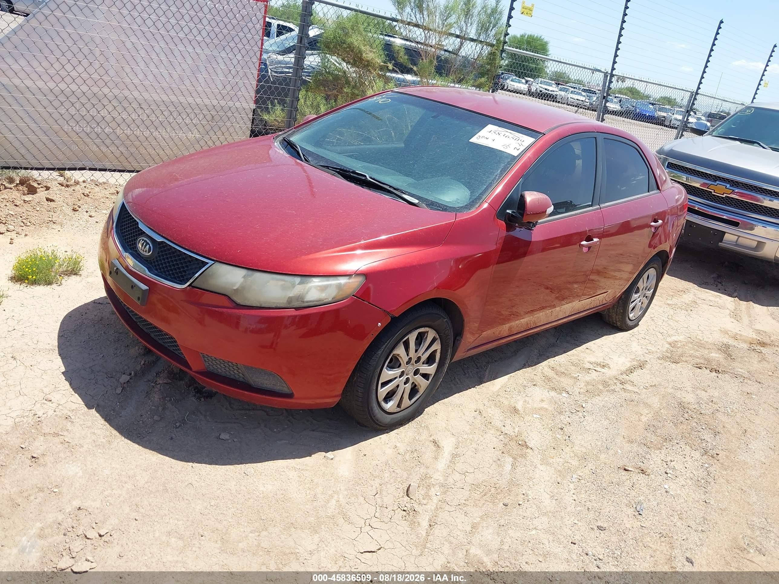 2010 Kia Forte Ex Red vin: KNAFU4A24A5115675