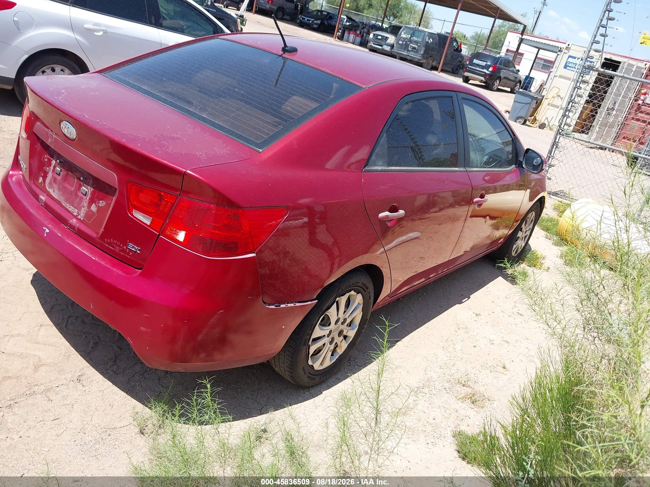 2010 Kia Forte Ex Red vin: KNAFU4A24A5115675
