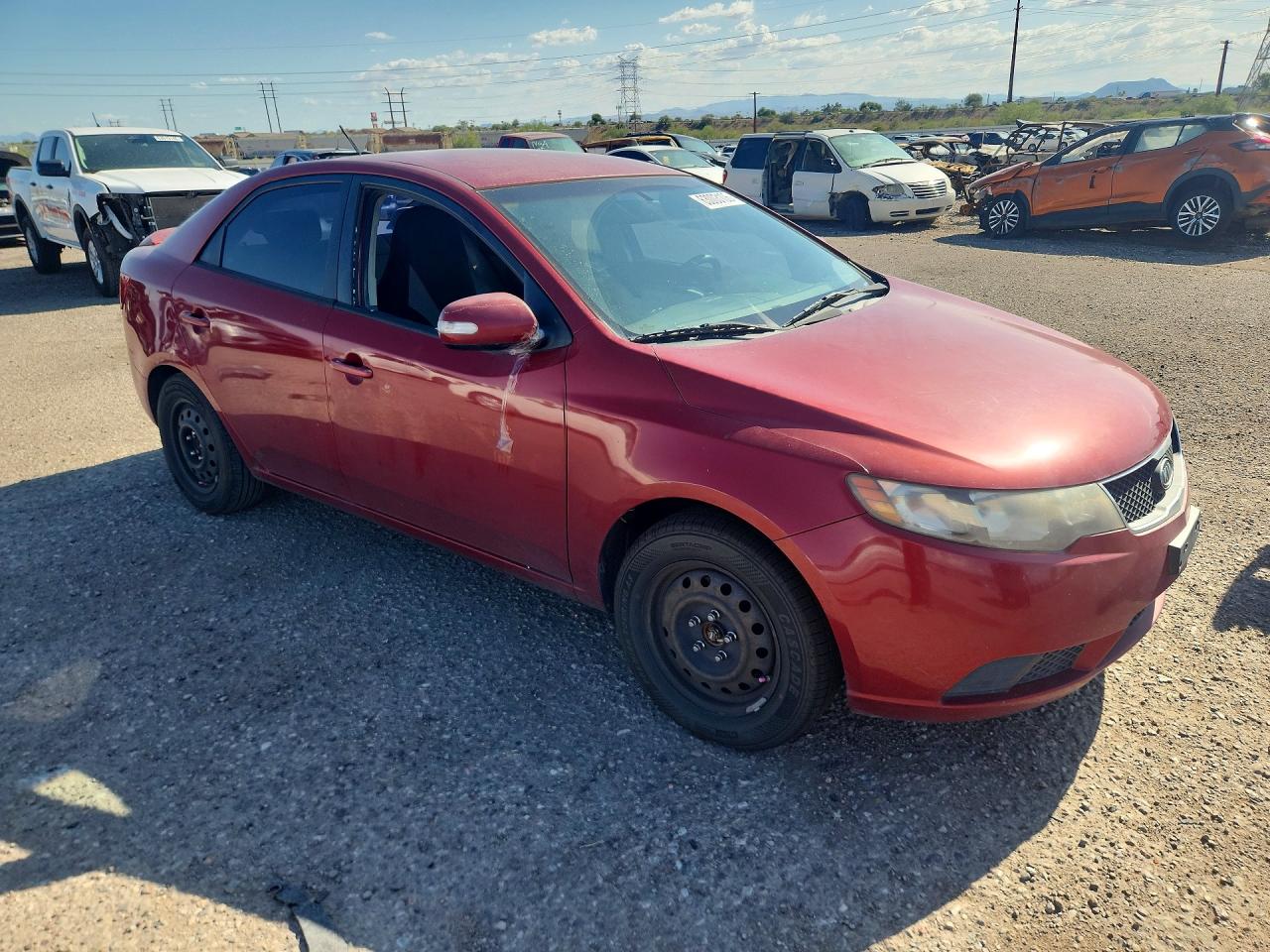 2010 Kia Forte Ex Red vin: KNAFU4A24A5310367