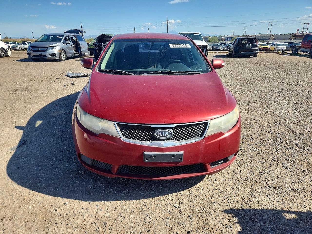 2010 Kia Forte Ex Red vin: KNAFU4A24A5310367