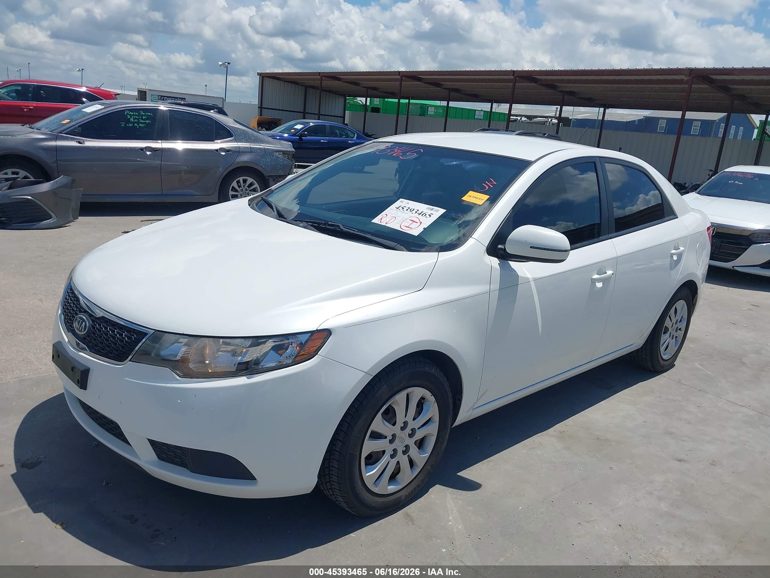 2011 Kia Forte Ex White vin: KNAFU4A24B5435273
