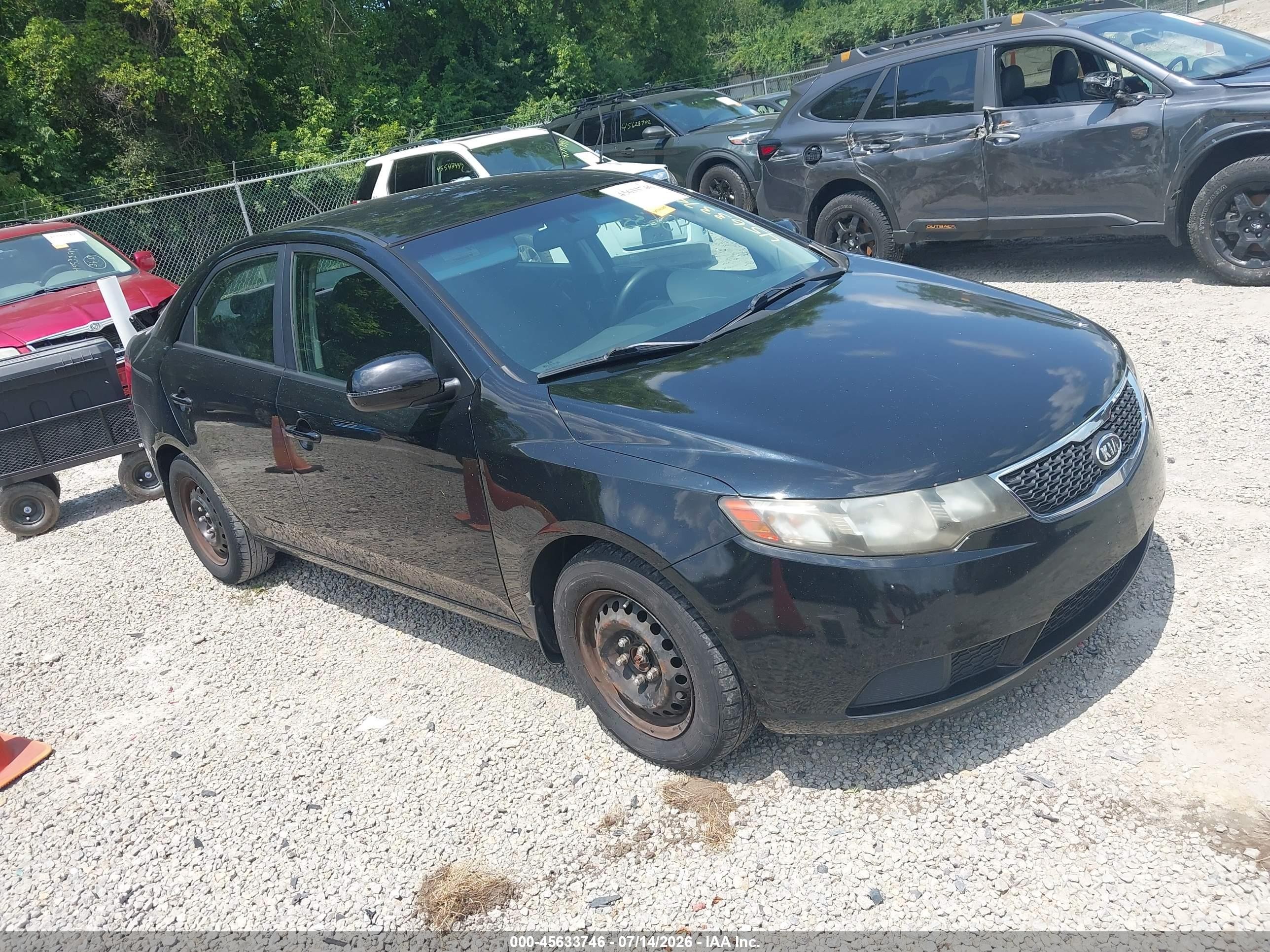 2011 Kia Forte Ex Черный vin: KNAFU4A24B5436844